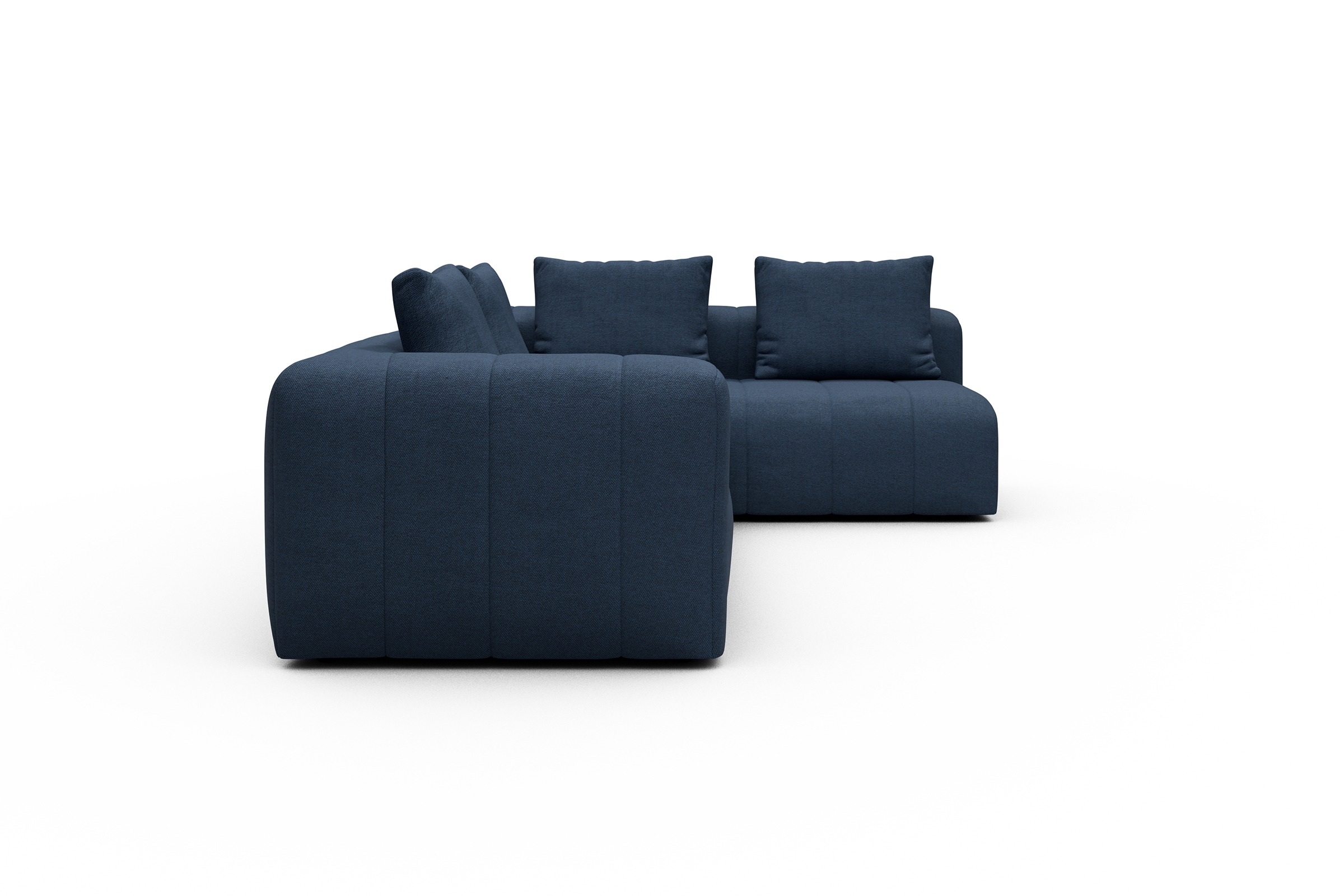 Ecksofa Hugo 2x 2,5-Sitzer Armlehne links Weda-Blue