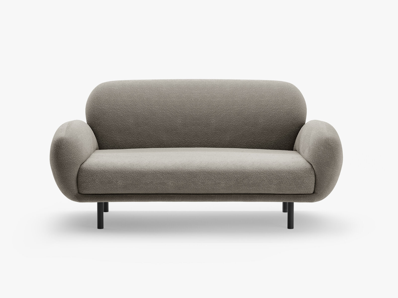 Micadoni Sofa Poppy 2-Sitzer Boucle Baloo Grau