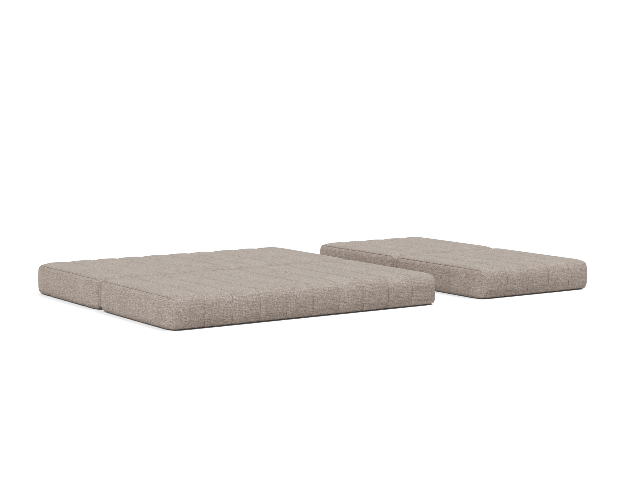 Schlafsofa CozyPad Grand mit Armlehnen Chenille Yuveno 472-Warm-Grey