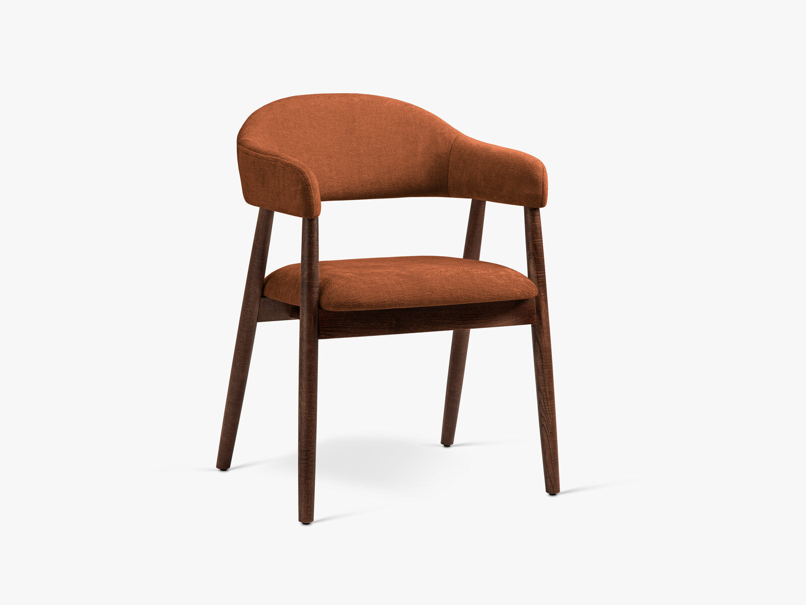 Micadoni Stuhl Adra Chenille Rebel Orange Nussbaum