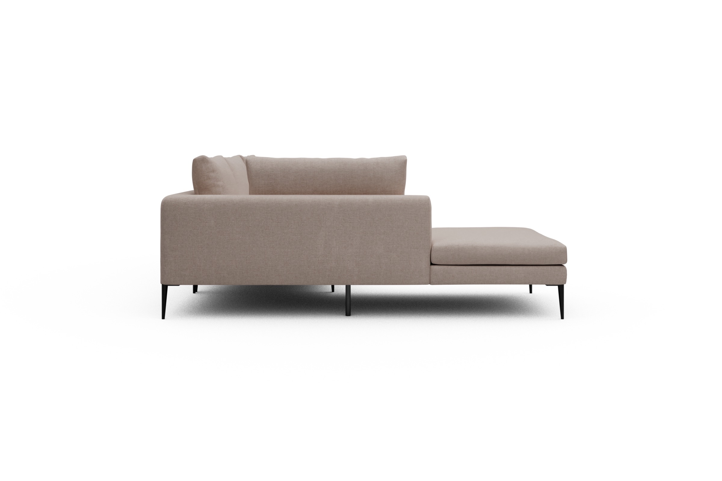 Ecksofa Paul Relax-Ecke rechts mit 3-Sitzer Weda-Sand