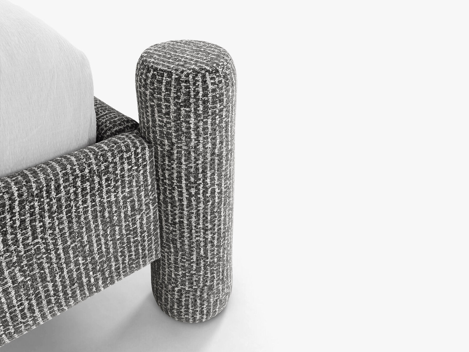 Micadoni Vera Bett mit Kopfteil Chenille Silencio Dunkelgrau 160x200