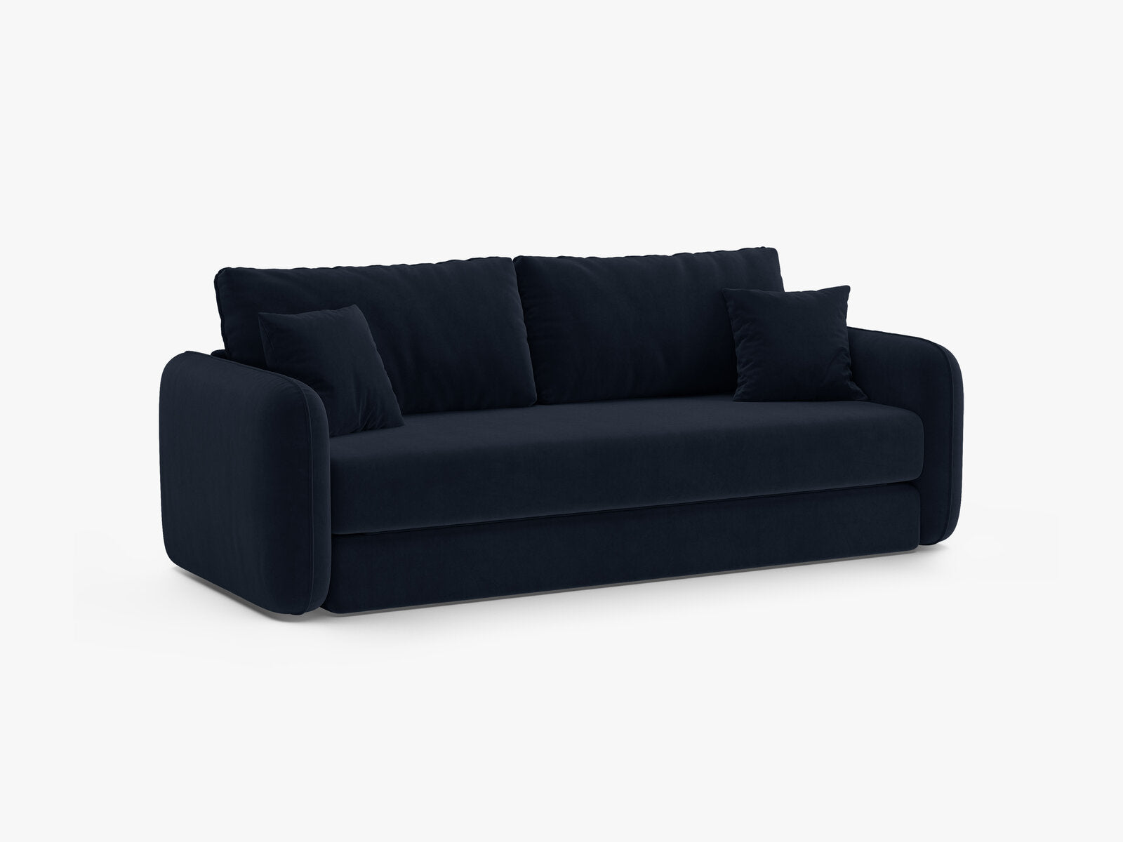 Micadoni Sofa mit Schlaffunktion Dormi 3-Sitzer Samt Salvador Königsblau