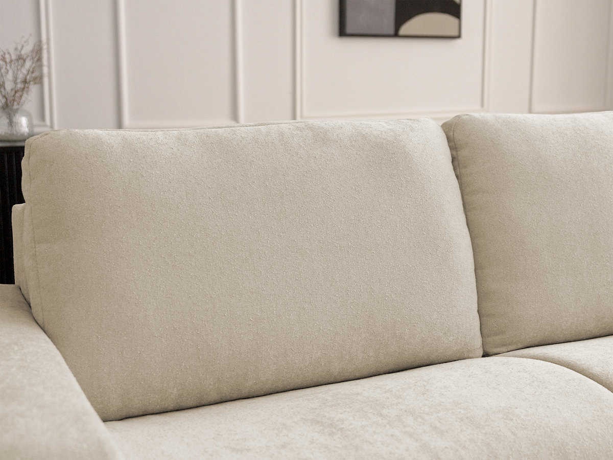 Bobochic Ibiza Schlafsofa 3-Sitzer Strukturstoff Beige, Liegefläche 160 × 196 cm