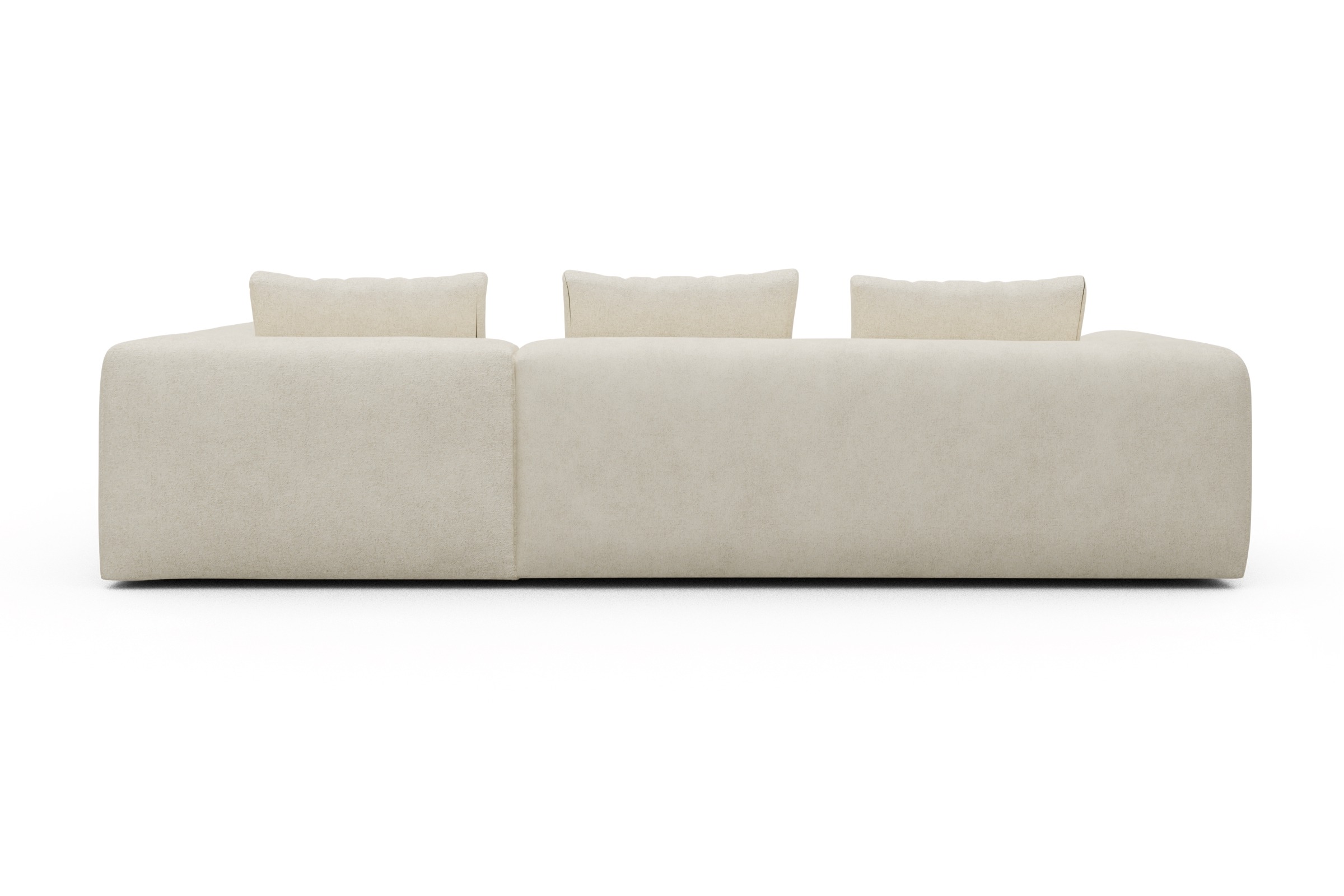 Ecksofa Fred Relax-Ecke rechts mit 2,5-Sitzer Boucle-Off-White
