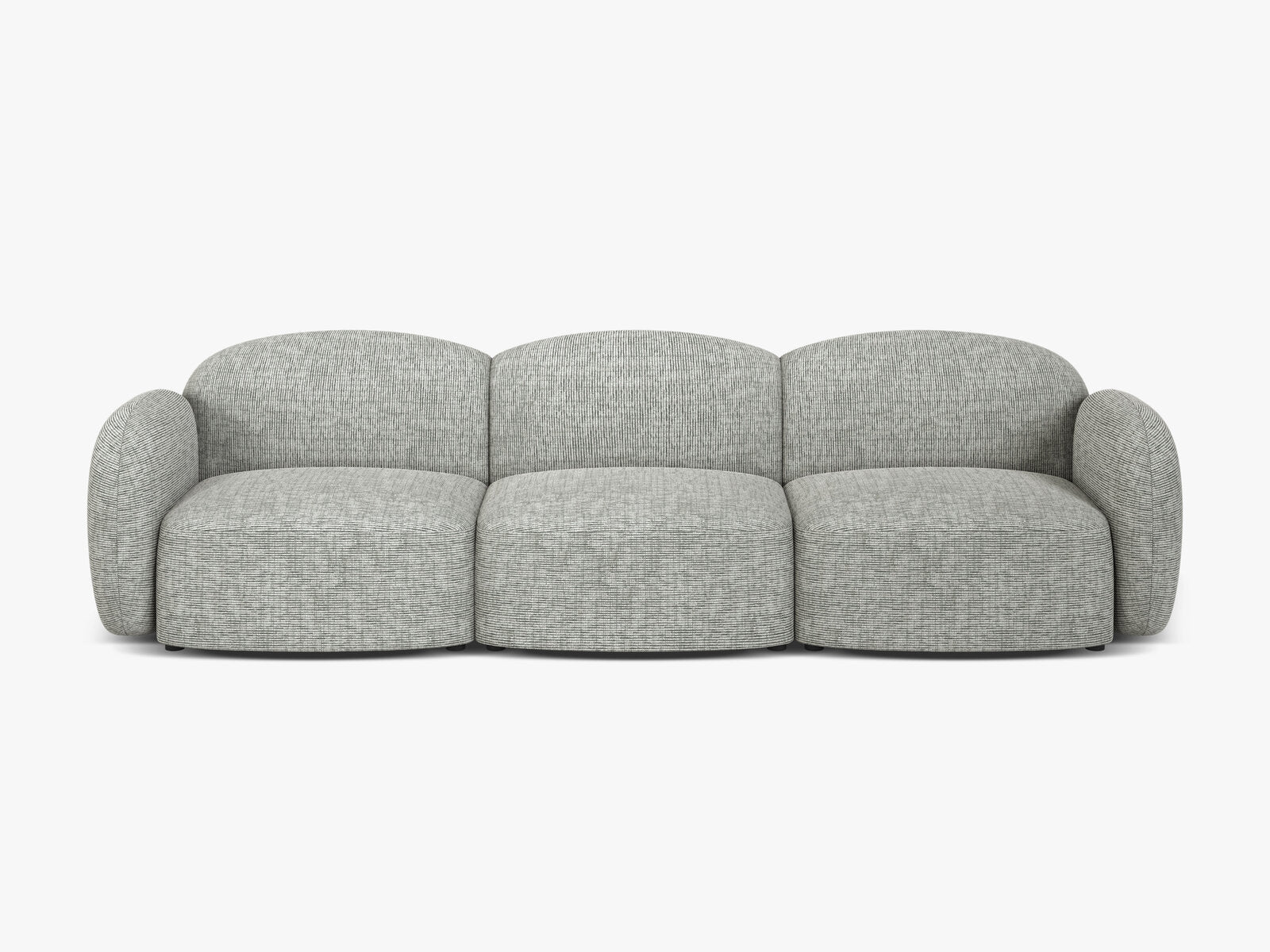 Micadoni Sofa Blair 3-Sitzer Strukturierter Stoff Baltimore Warmes Grau
