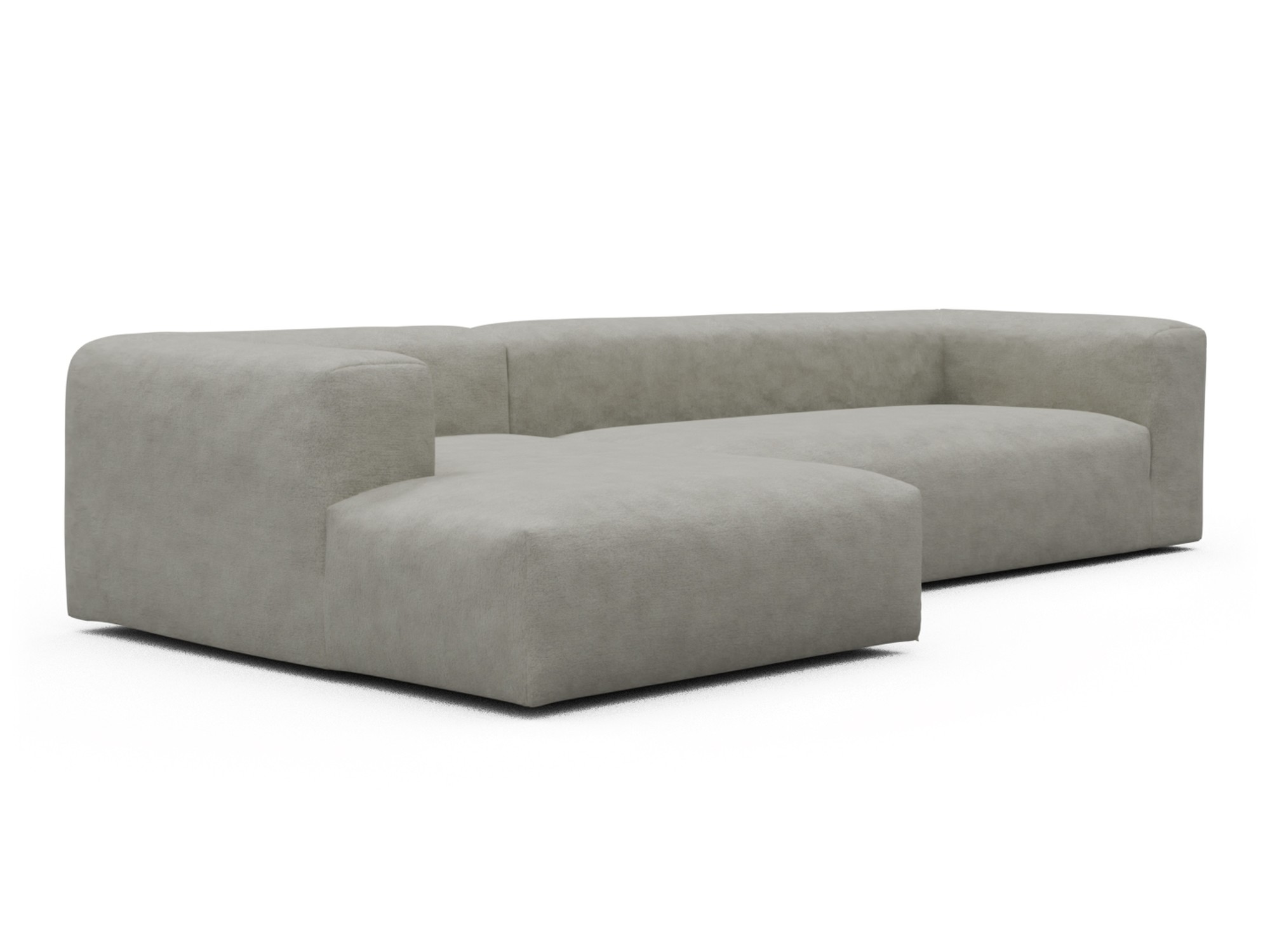 Skandi Home Ecksofa Fred Chaiselongue links mit 2,5-Sitzer Carreno-Moon-Stone-White moebelfaktor
