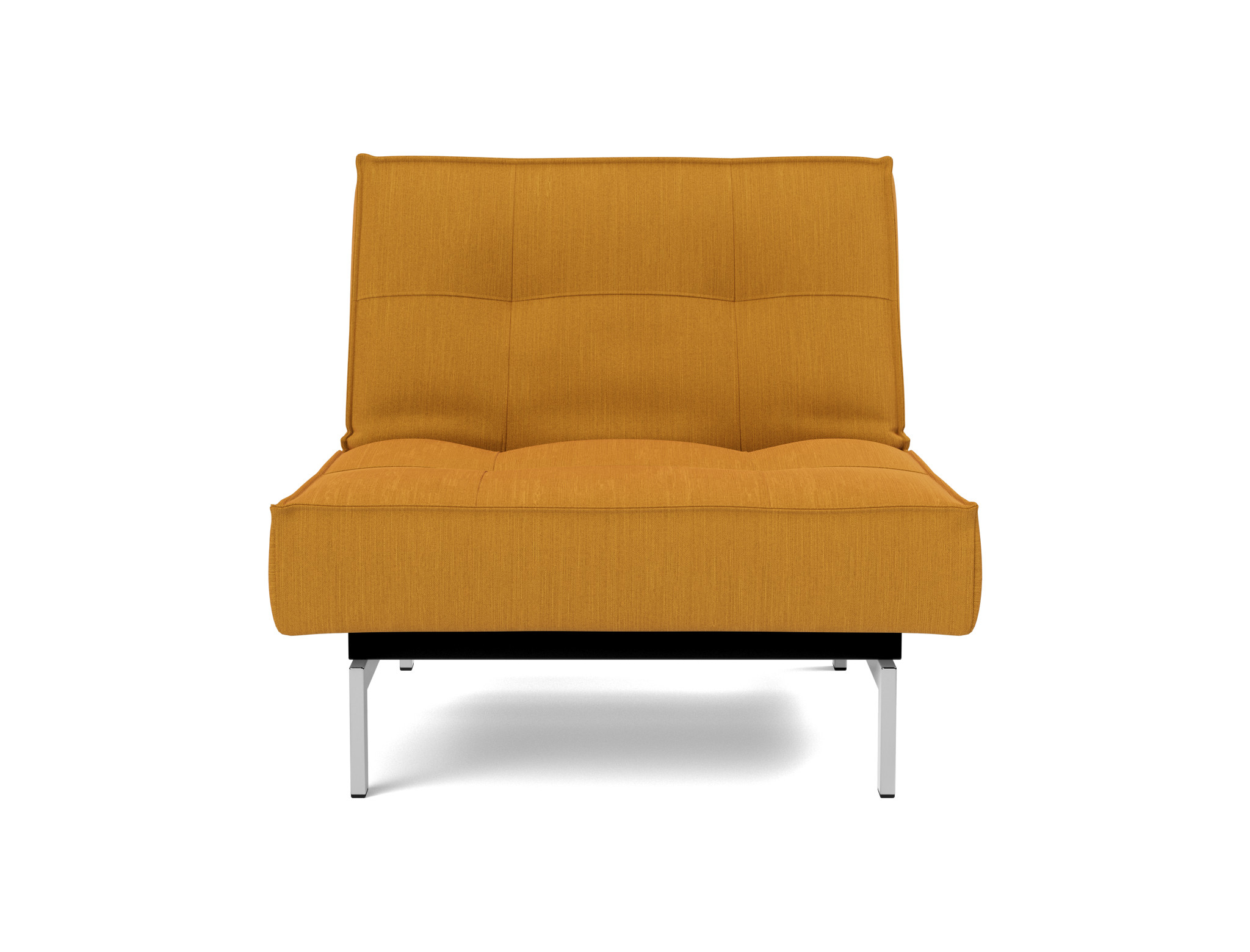 Sessel Splitback Flachgewebe Elegance 507-Burned-Curry Beine Chrom