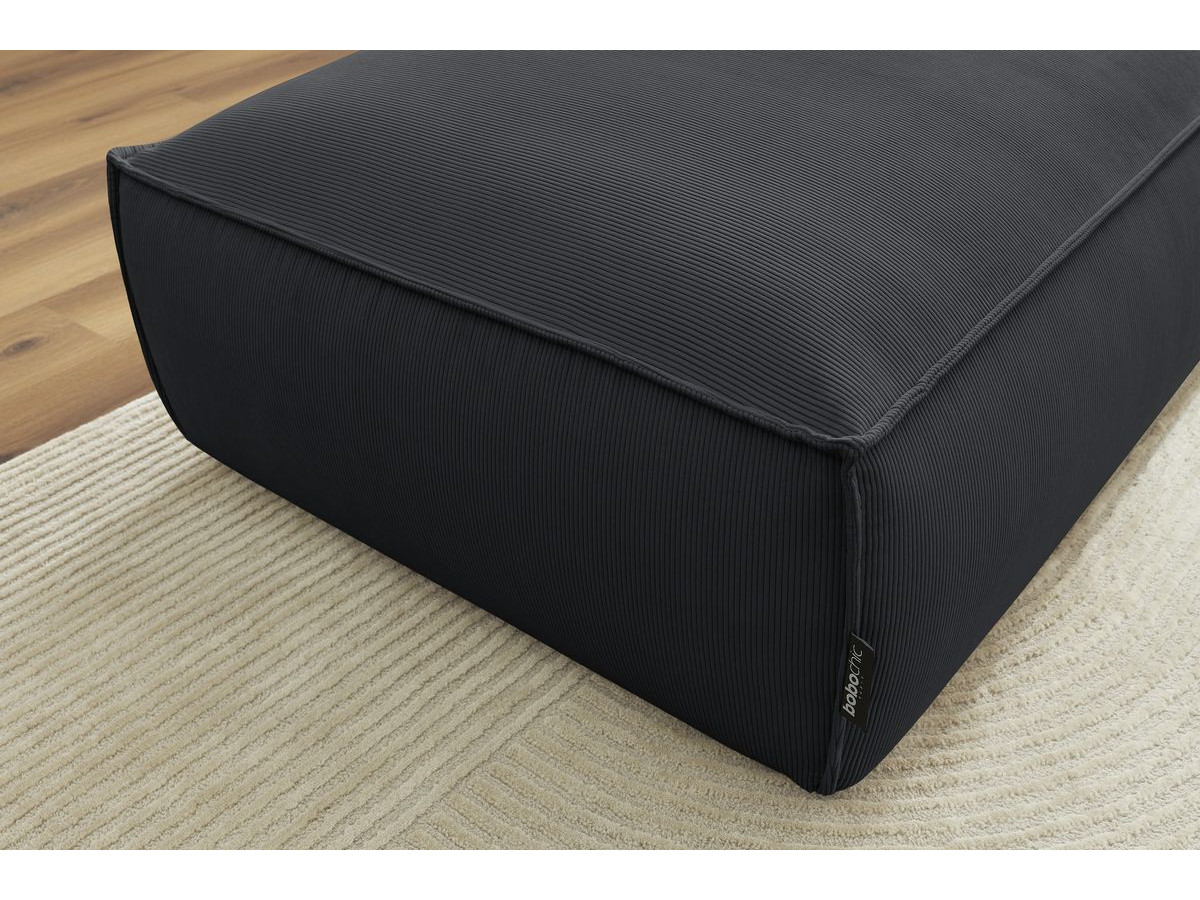 Bobochic Boheme Pouf Cordsamt Schwarz