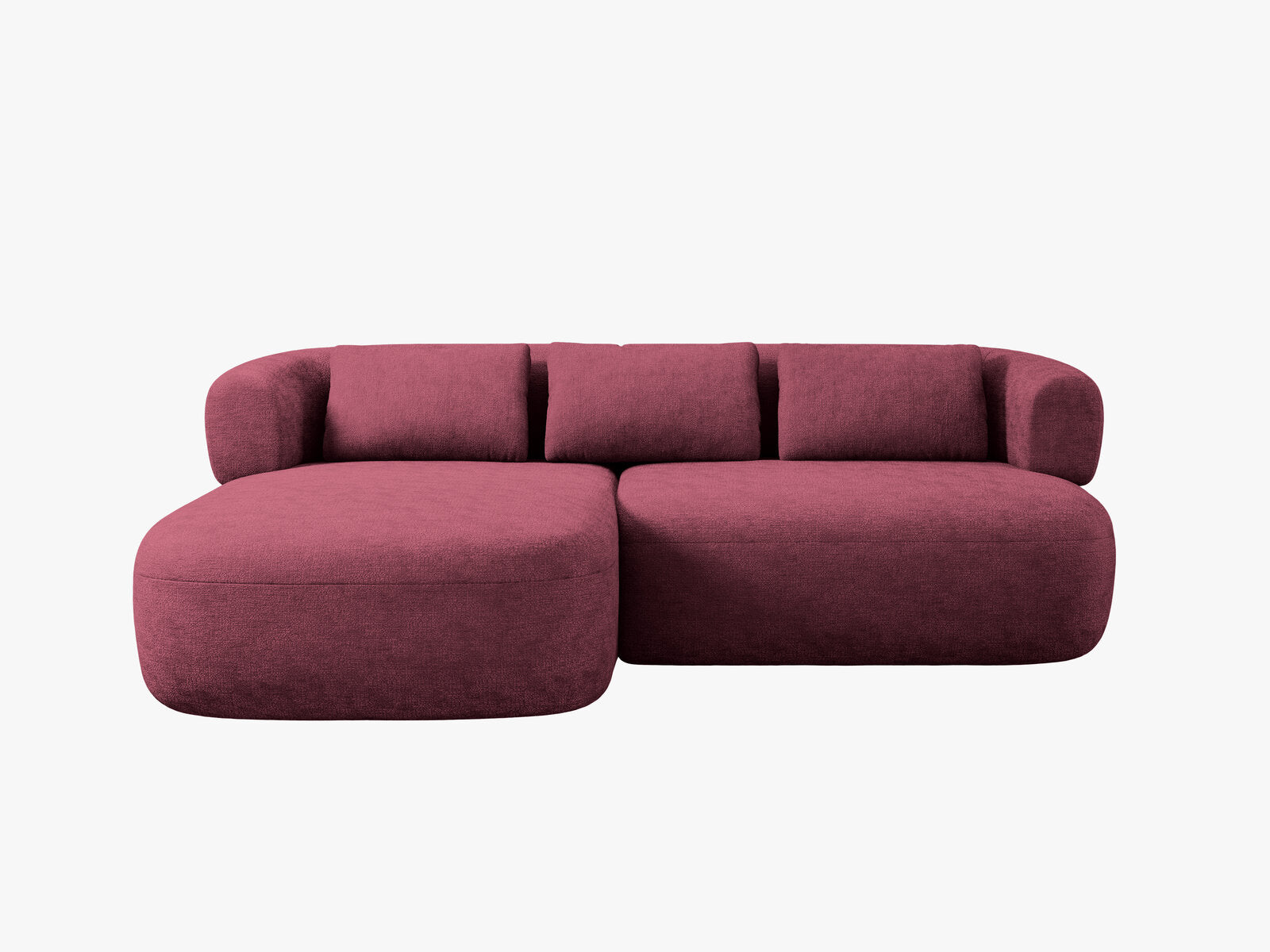 Micadoni 5-Sitzer Ecksofa Jenny Kleine Version Links Chenille Perfect Harmony Kirschbaum