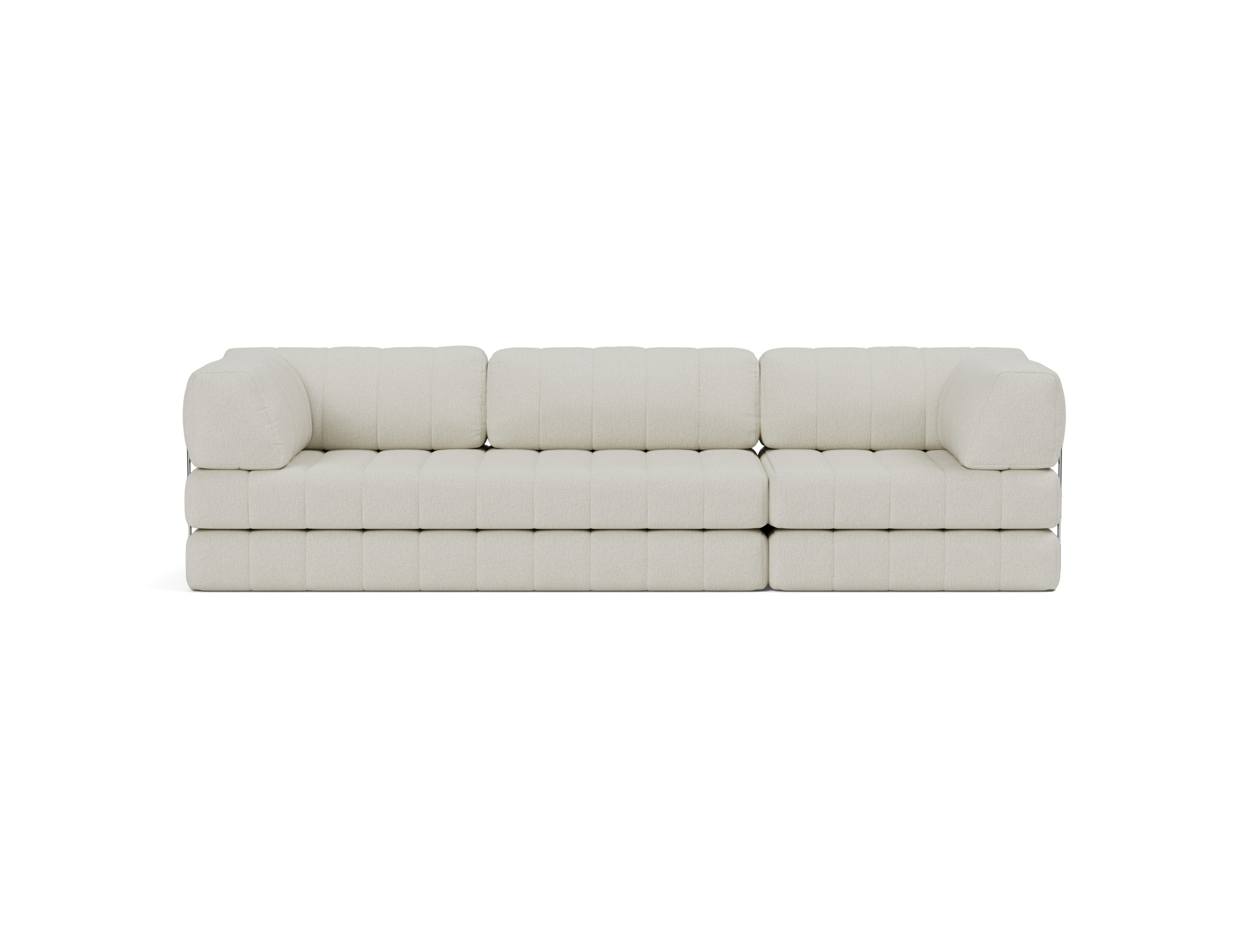 Schlafsofa CozyPad Grand mit Armlehnen Flachgewebe Mixed Dance 527-Natural