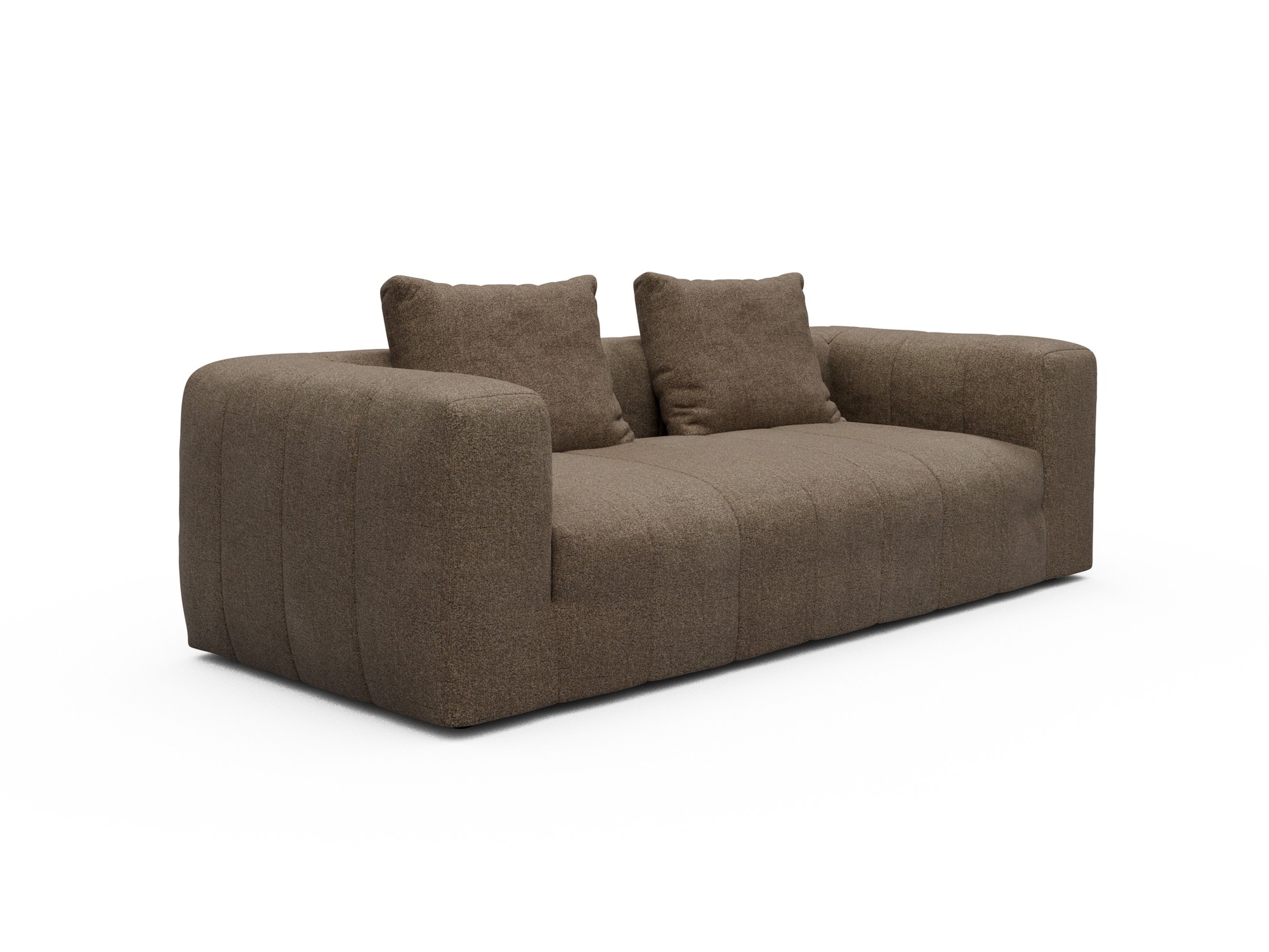 Hugo 3-Sitzer Aivi-Khaki-Brown moebelfaktor