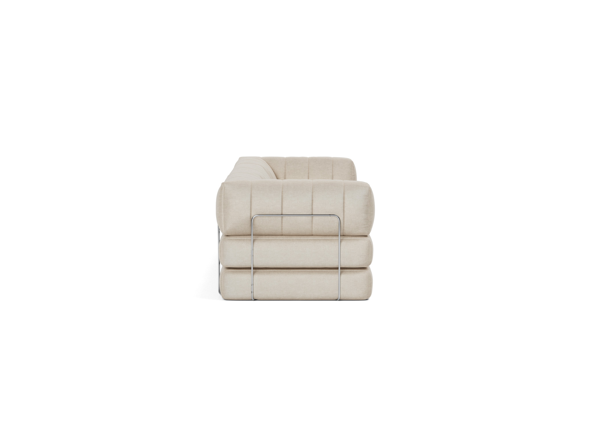 Schlafsofa CozyPad Grand mit Armlehnen Flachgewebe Phobos 586-Latte