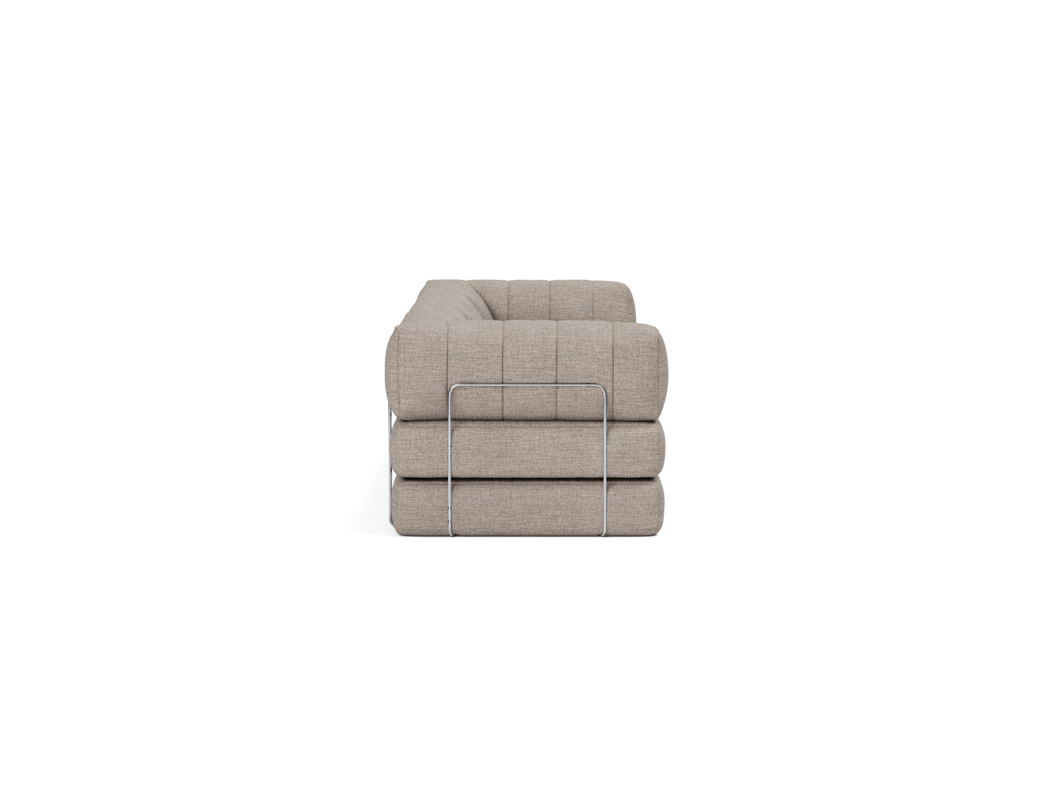 Schlafsofa CozyPad Grand mit Armlehnen Chenille Yuveno 472-Warm-Grey