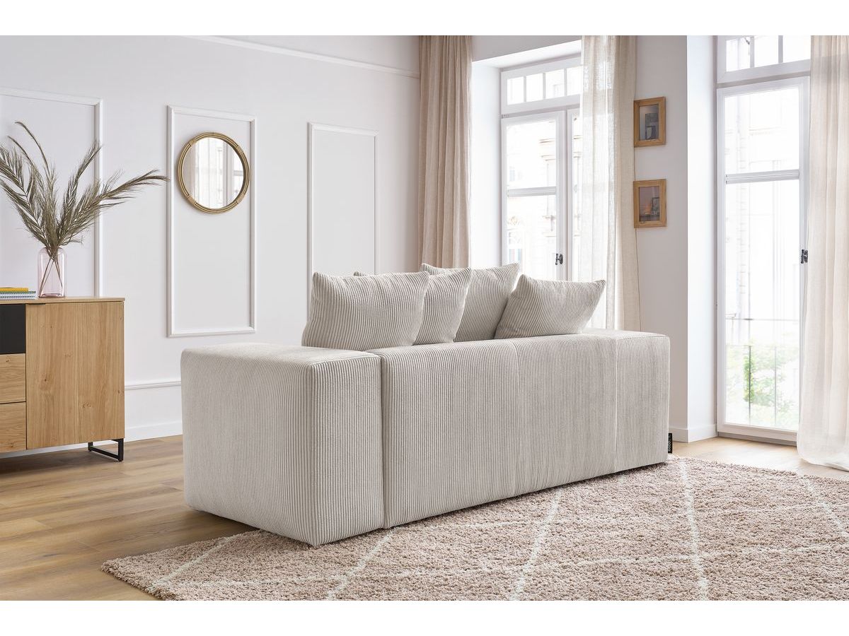 Bobochic Voltaire Sofa 2-Sitzer Cordsamt Beige