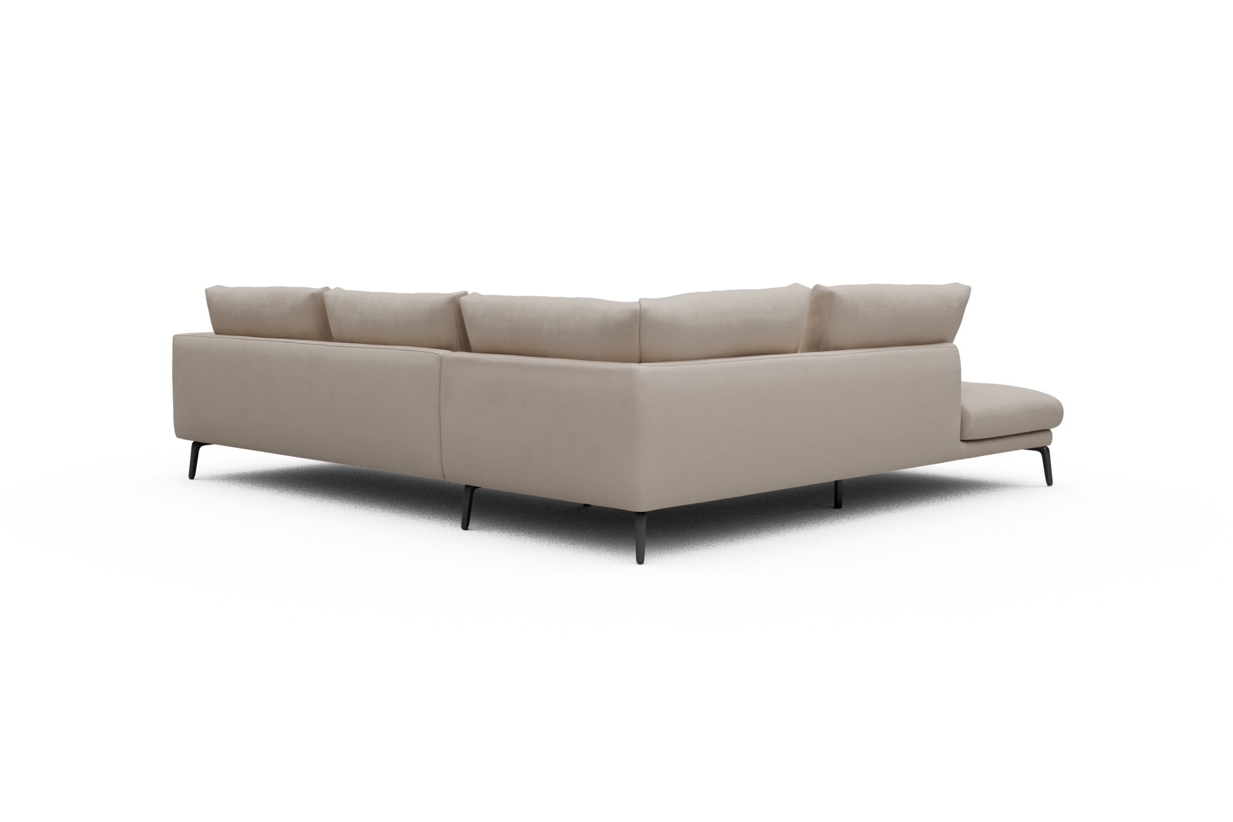 Ecksofa Karl Relax-Ecke links mit 2,5-Sitzer Cordufine-Off-White