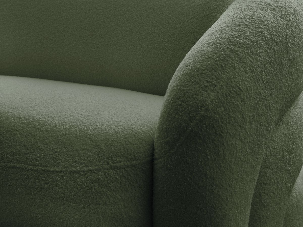 Bobochic Elina Sofa 5-Sitzer Bouclé-Stoff Grün