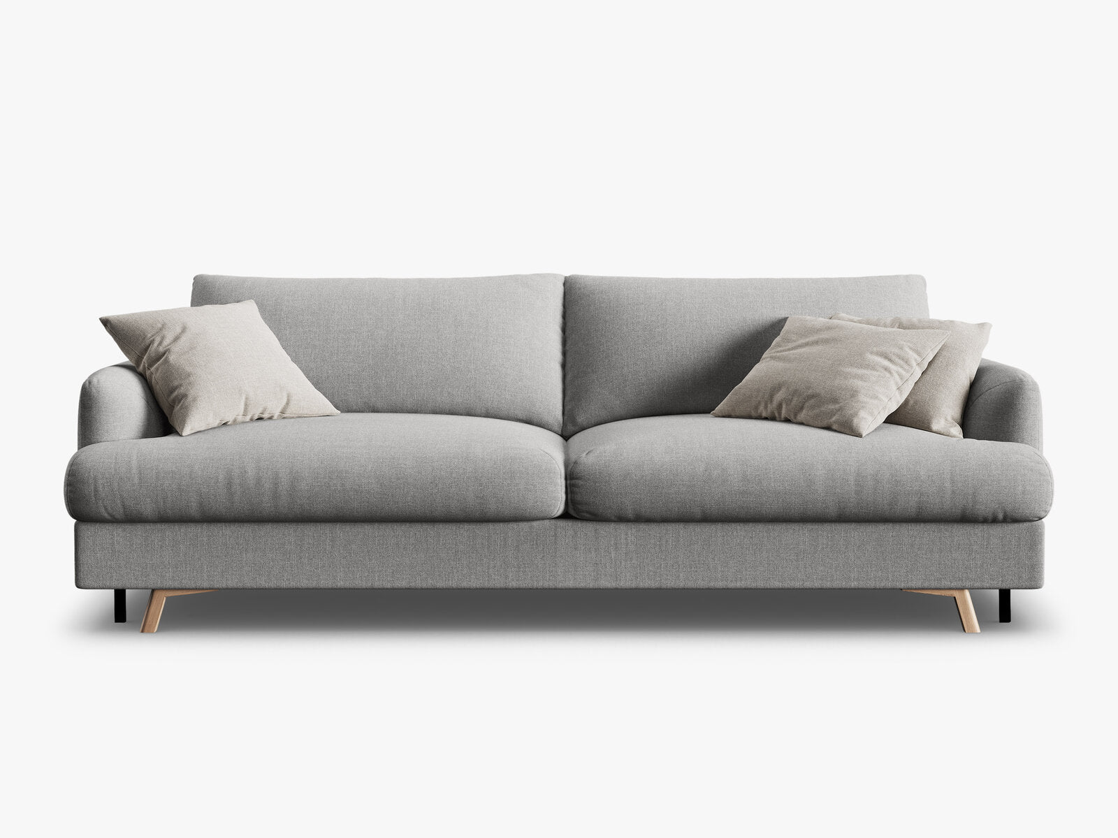 Micadoni Naomi Sofa Mit Bettfunktion Und Stauraum Strukturierter Stoff Liberty Asche Melange