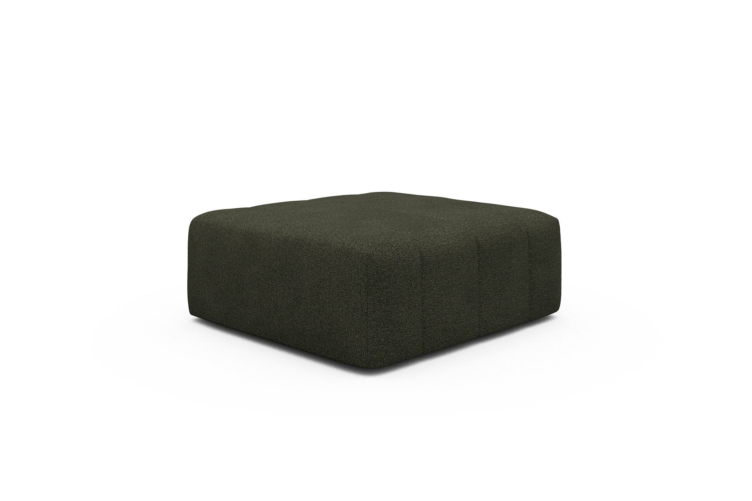 Sitzhocker Hugo Ottomane Boucle-Forest-Green