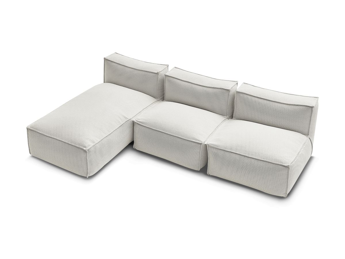 Bobochic Biarritz Gartensofa 3-Sitzer Melange-Stoff Beige