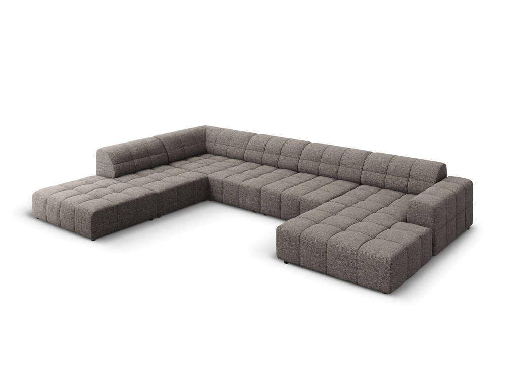 Cosmopolitan Design Panoramasofa Chicago 7-Sitzer Chenille Haga Grau Links