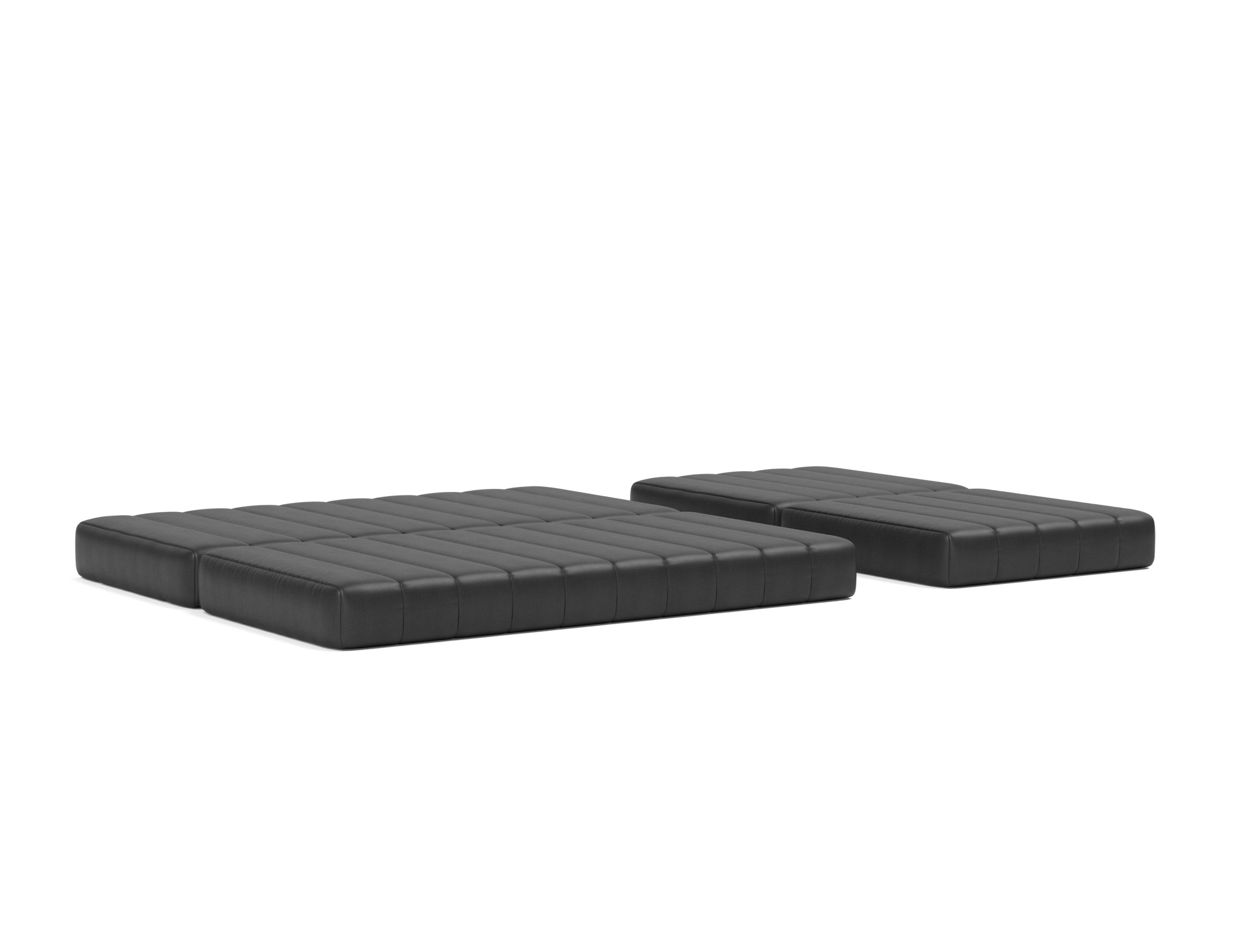 Schlafsofa CozyPad Grand mit Armlehnen Lederoptik Faunal 550-Black