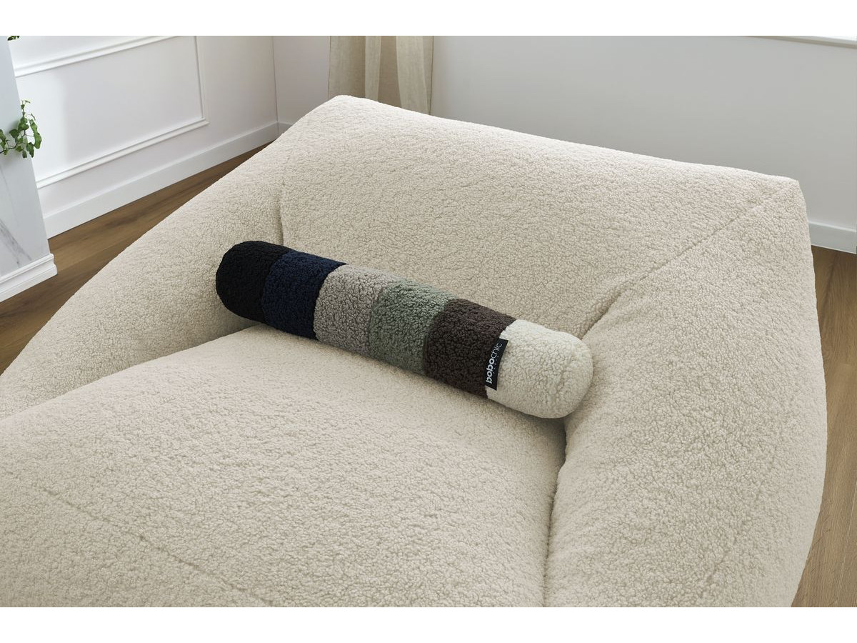 Bobochic Lilibet Pouf Bouclé-Stoff Beige