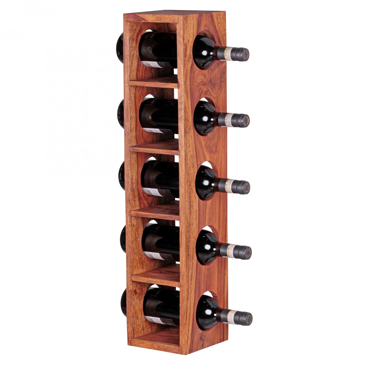 Standregal Aalvik Massivholz Sheesham 15 × 15 × 70 cm