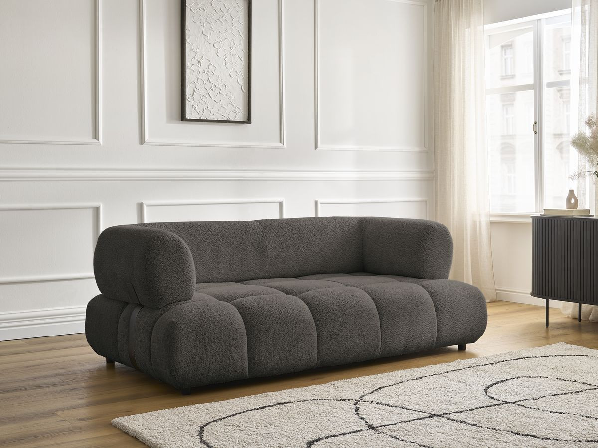 Bobochic Alya Sofa 2-Sitzer Bouclé-Stoff Braun