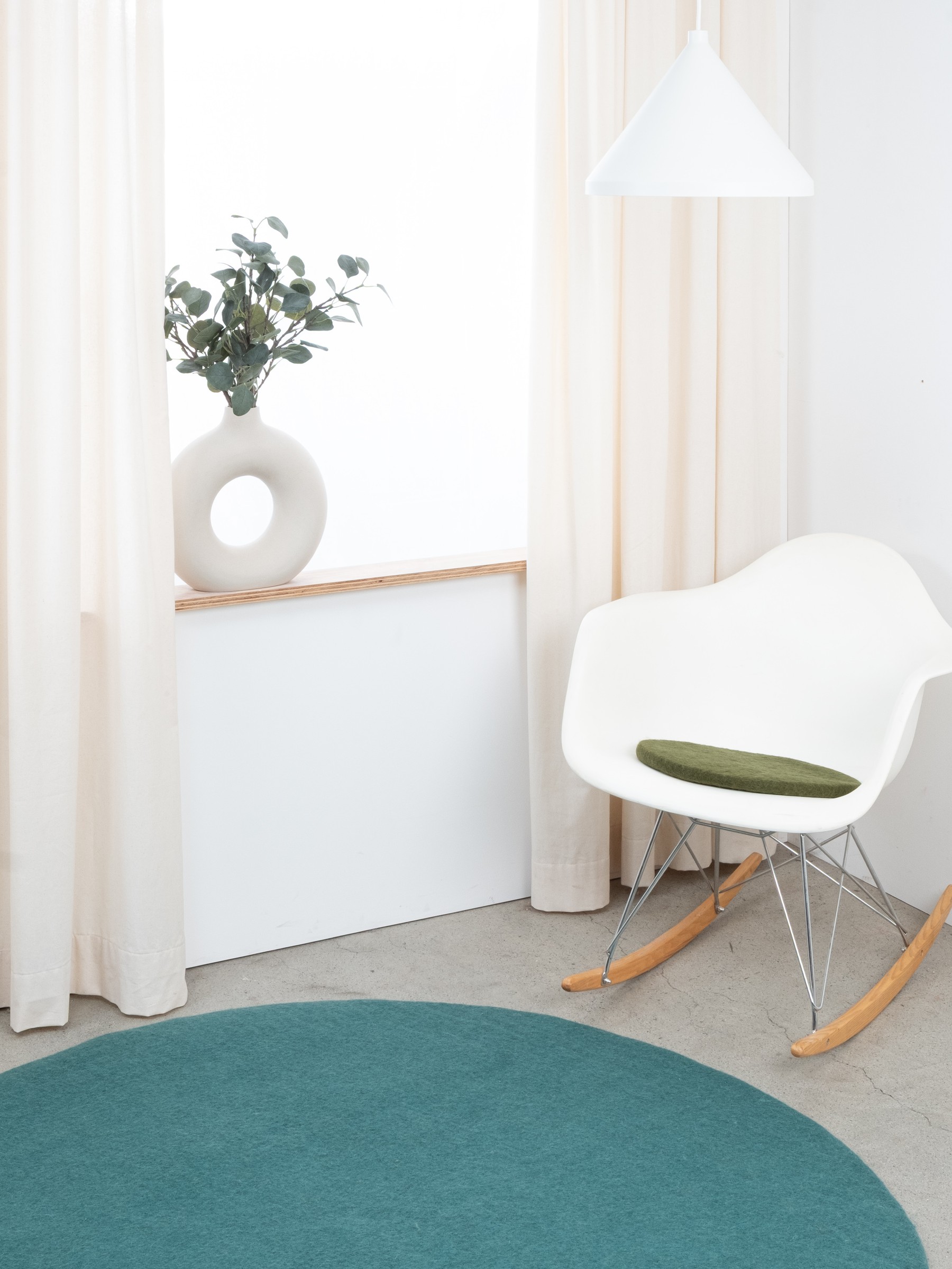 myfelt Jost Filz-Sitzauflage Tannengrün Ø 36 cm
