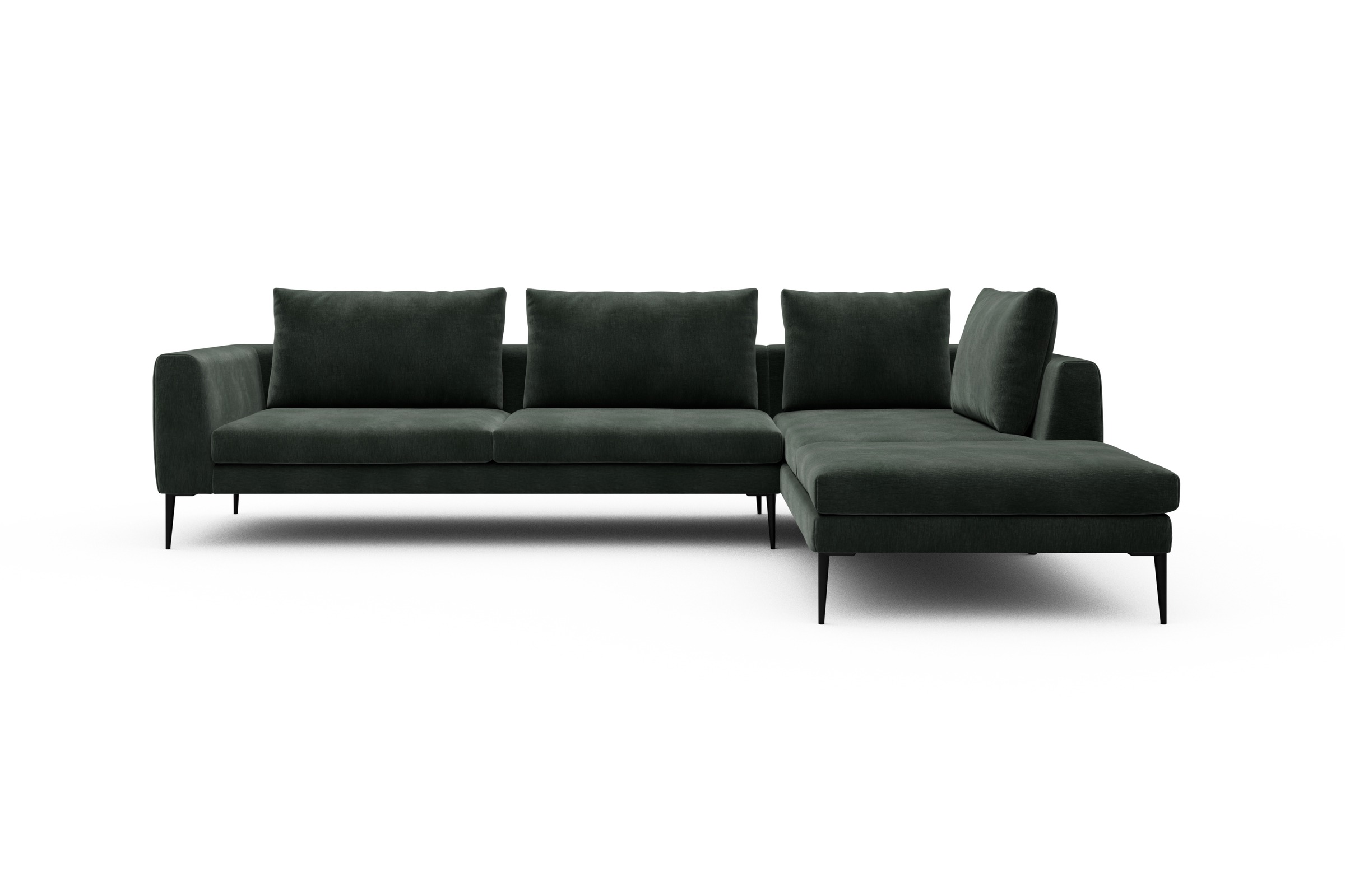 Skandi Home Ecksofa Paul Relax-Ecke links mit 3-Sitzer Smooth-Laurel-Green moebelfaktor