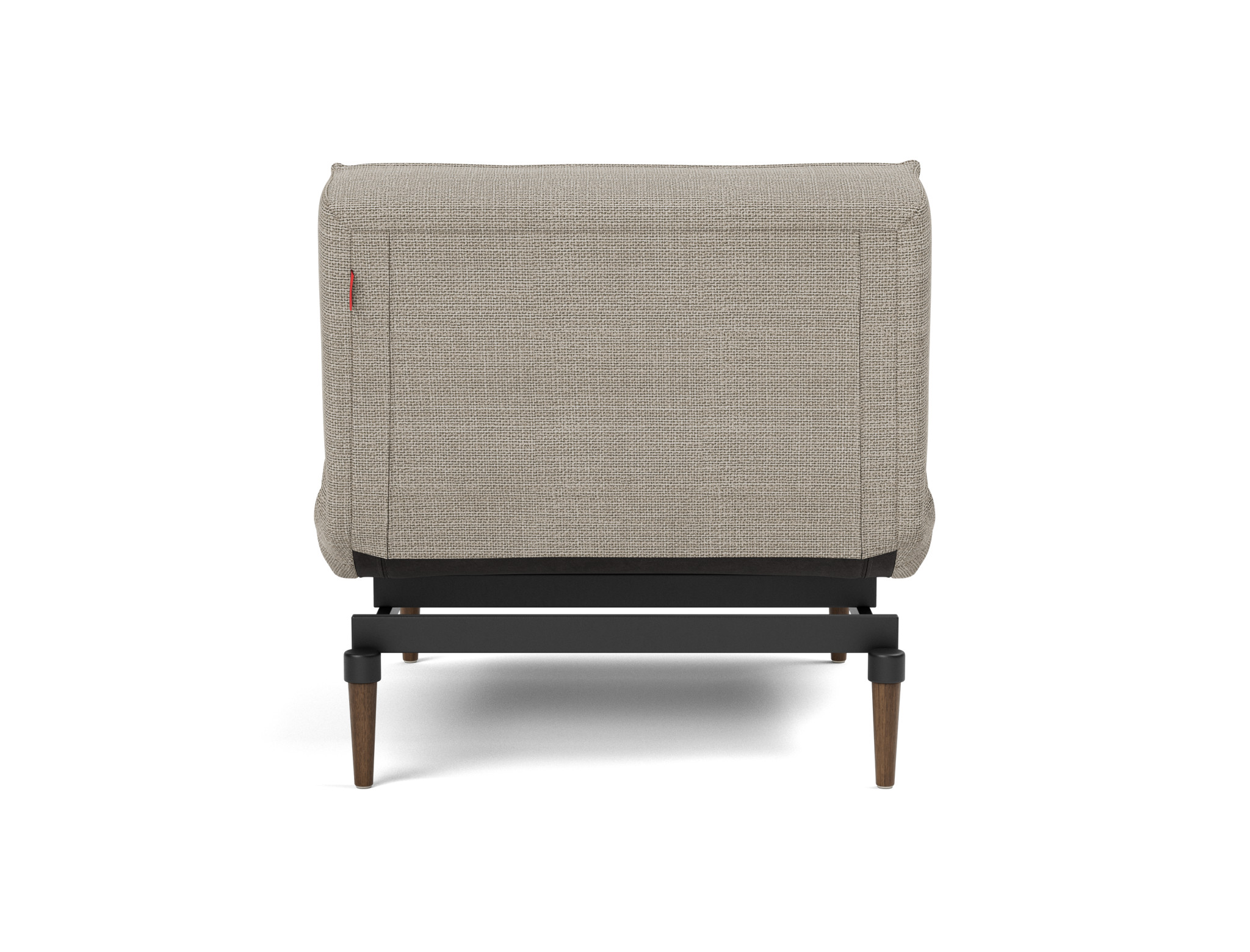 Sessel Splitback Strukturierter Stoff Kenya 579-Gravel Beine Styletto Eiche dunkel