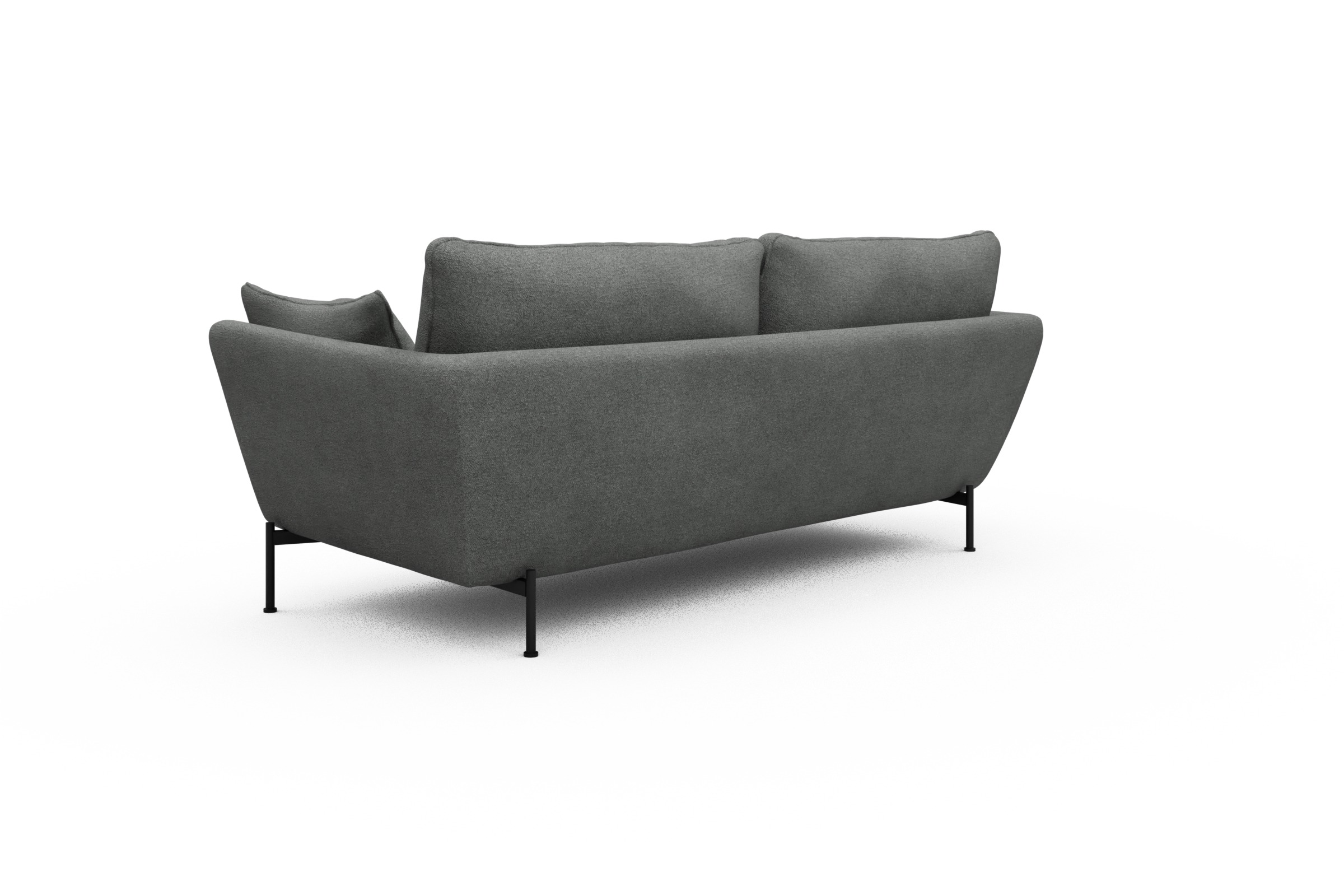 Sofa Anton 3-Sitzer Boucle-Ash-Grey