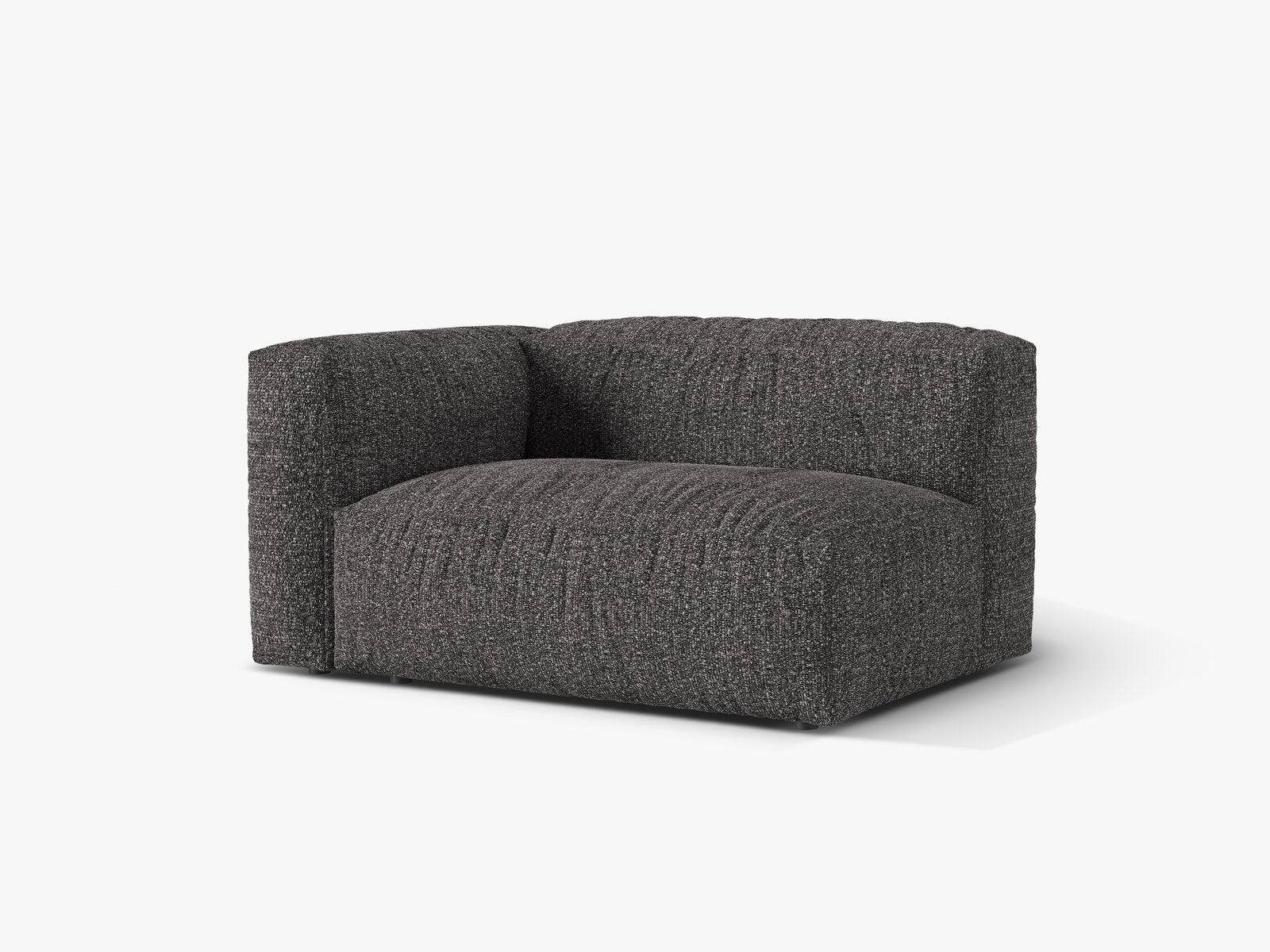 Micadoni Eckmodul Martina 1-Sitzer Groß Links Boucle Monet Anthrazit