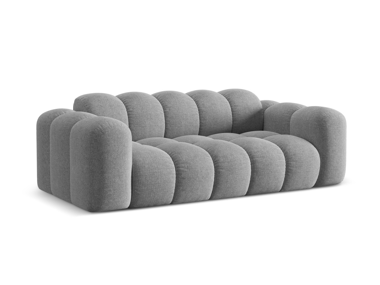 Cosmopolitan Design Sofa Treno 3-Sitzer Chenille Eden Hellgrau