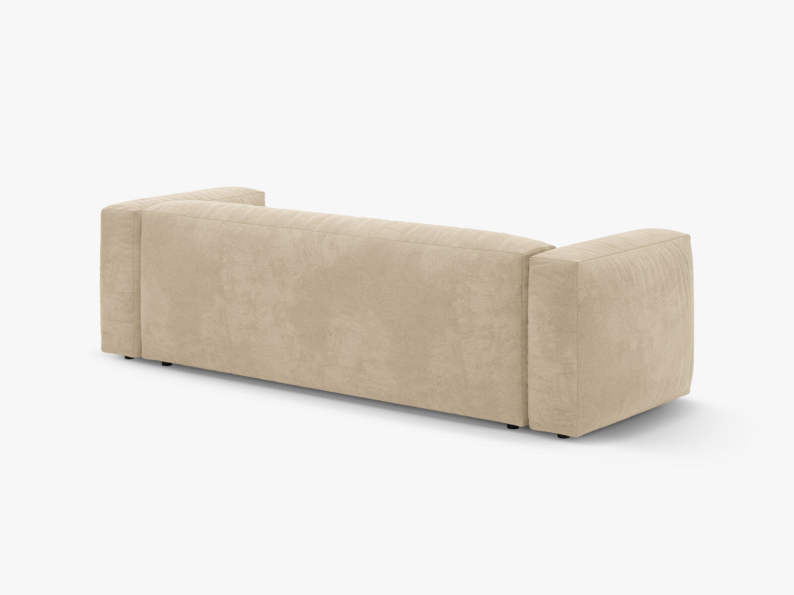 Micadoni Martina Sofa mit Bettfunktion Samt Vogue Helles Beige