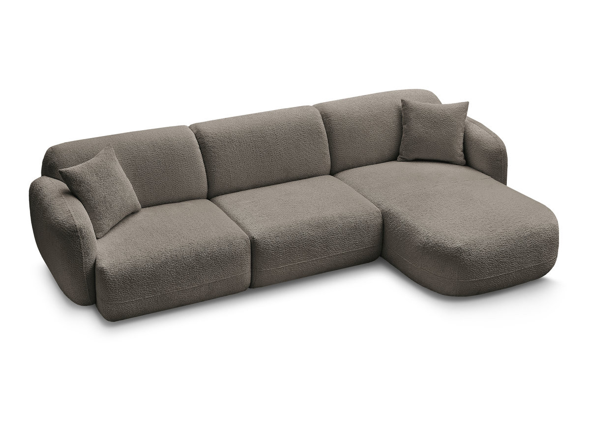 Bobochic Anda Ecksofa 292 × 163 cm Chenille Taupe Ecke rechts