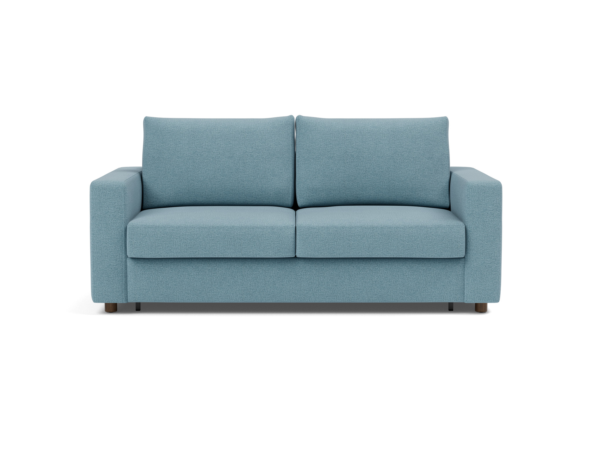 Schlafsofa Neah mit Standard-Armlehnen 160 Flachgewebe Mixed Dance 525-Light-Blue