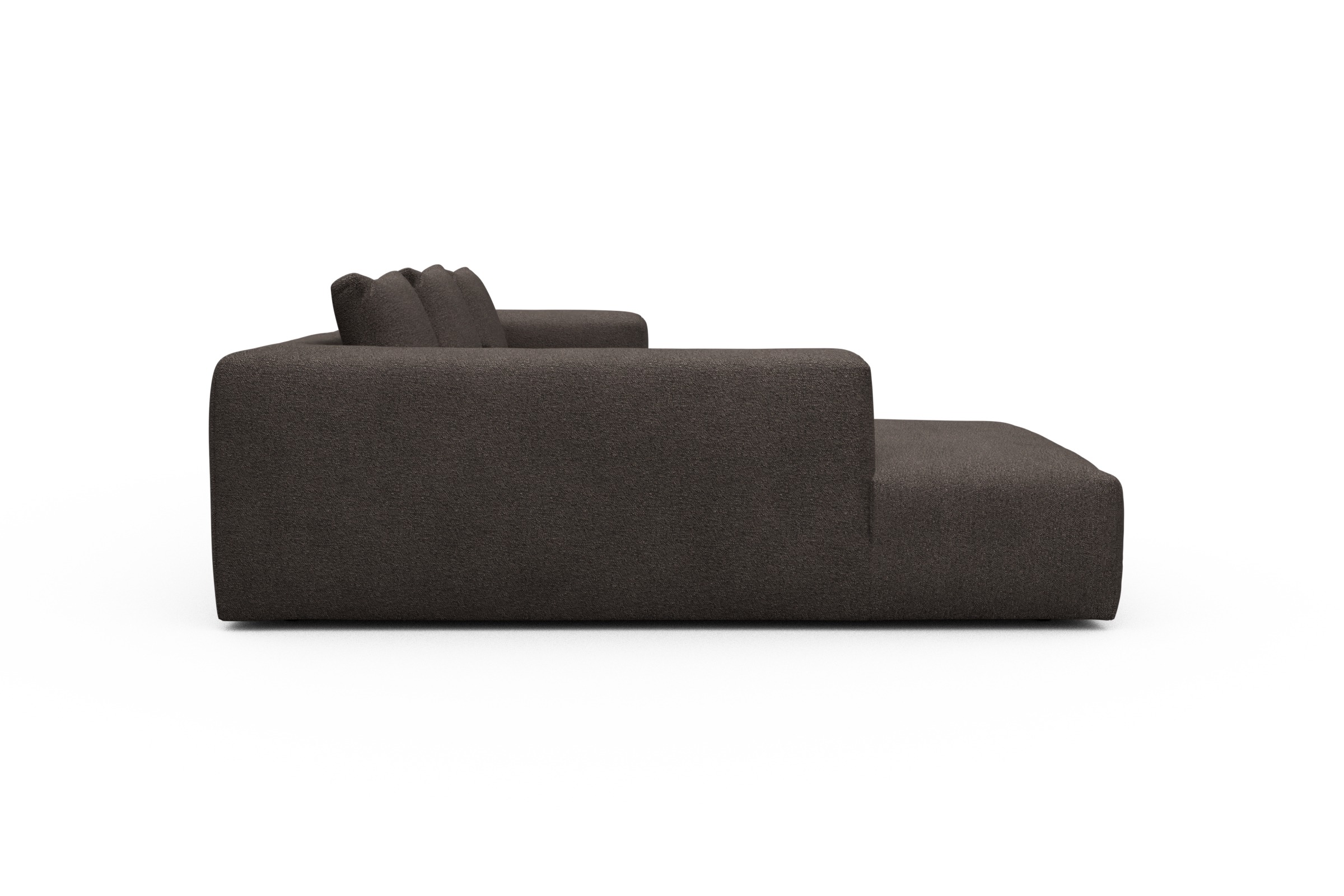 Ecksofa Fred Relax-Ecke links mit 2,5-Sitzer Boucle-Taupe