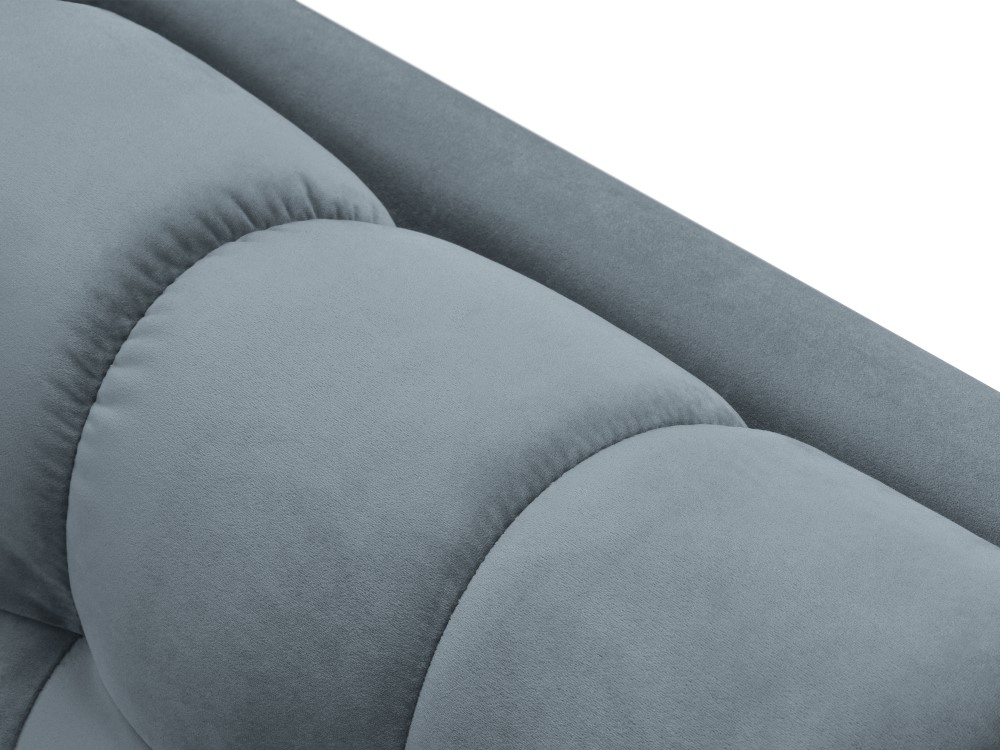 Cosmopolitan Design Chaiselongue Bali Samt Bluvel Hellblau Links Beine Gold
