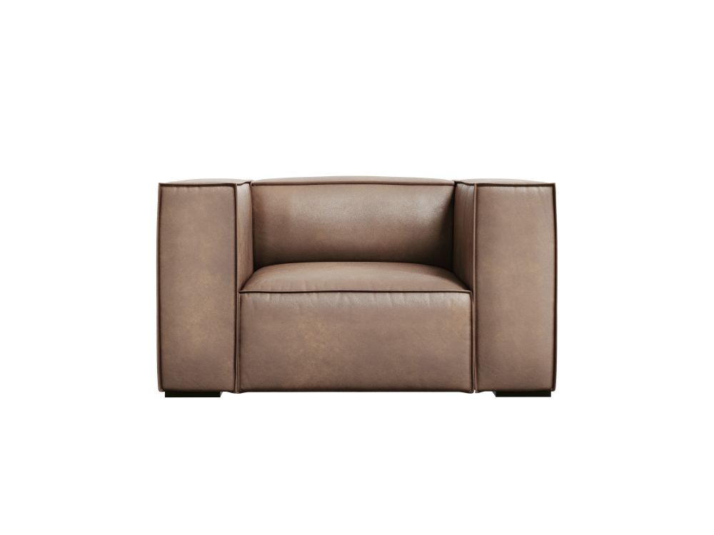 Cosmopolitan Design Sessel Turin Leder Granada Dunkelbeige