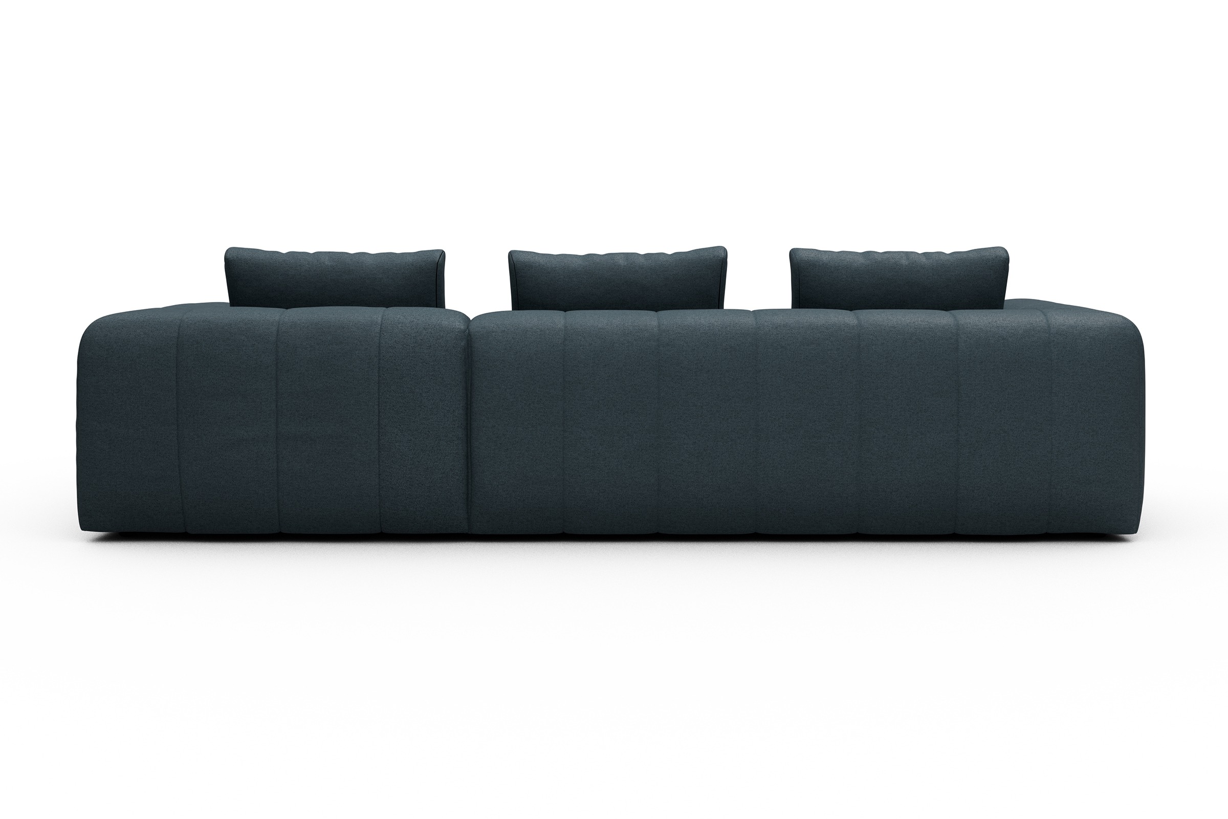 Ecksofa Hugo 2,5-Sitzer Armlehne links mit Chaiselongue Denari-Royal-Blue