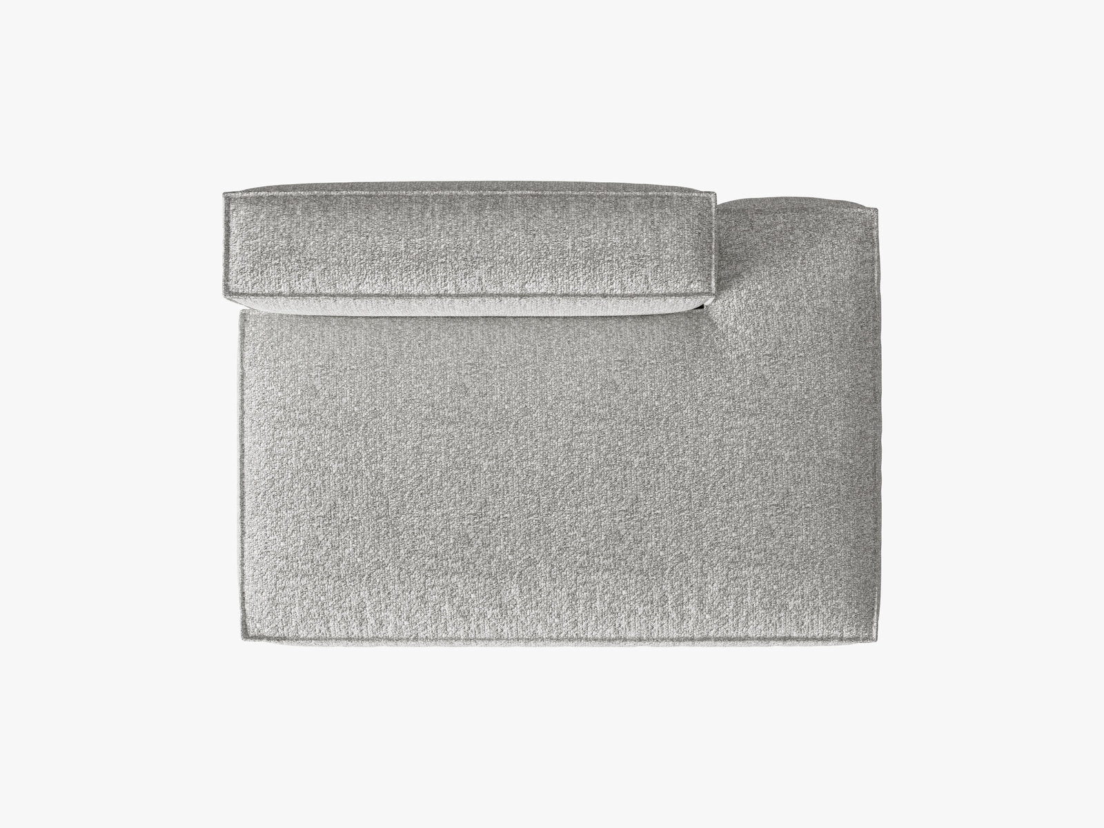 Micadoni Modul Nuria 3-Sitzer Rechts Boucle Silber