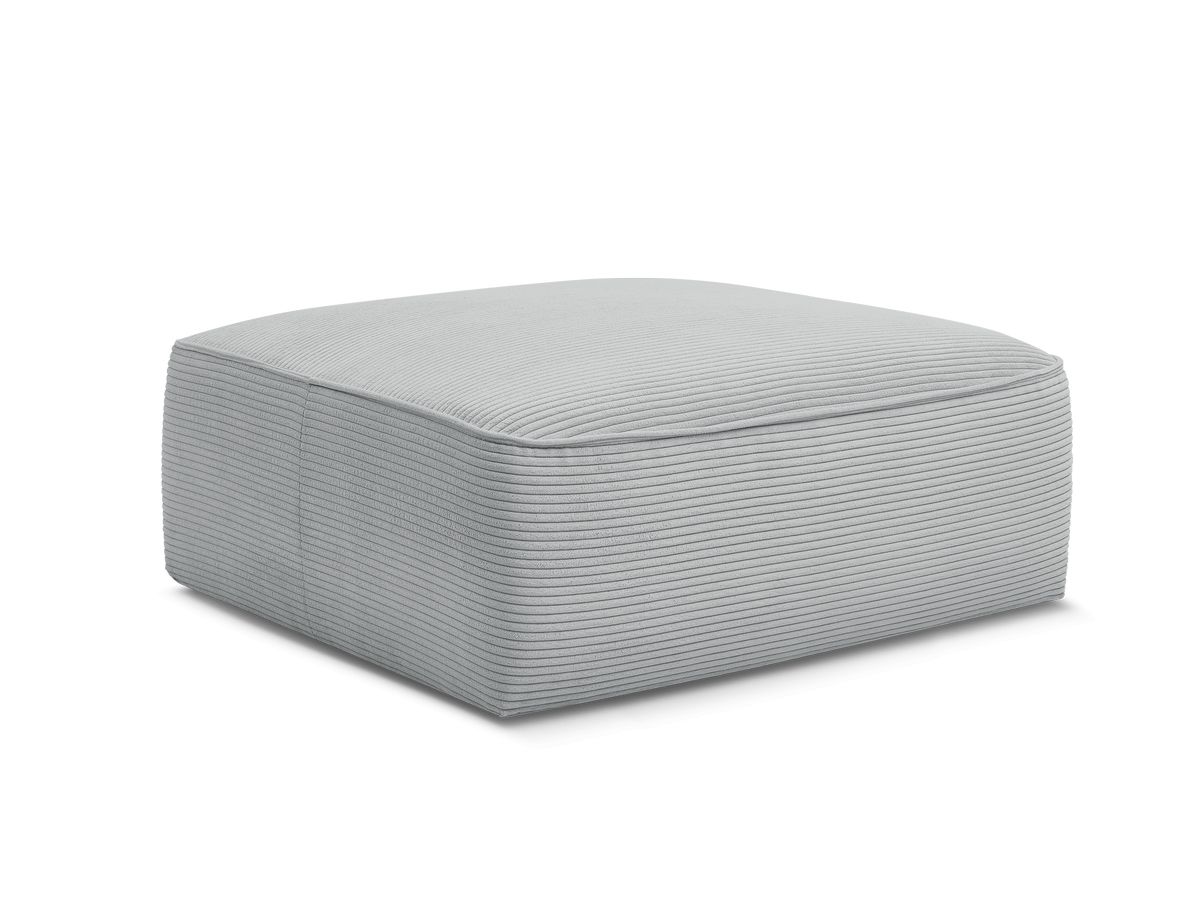 Bobochic Leopold Pouf Cordsamt Hellgrau