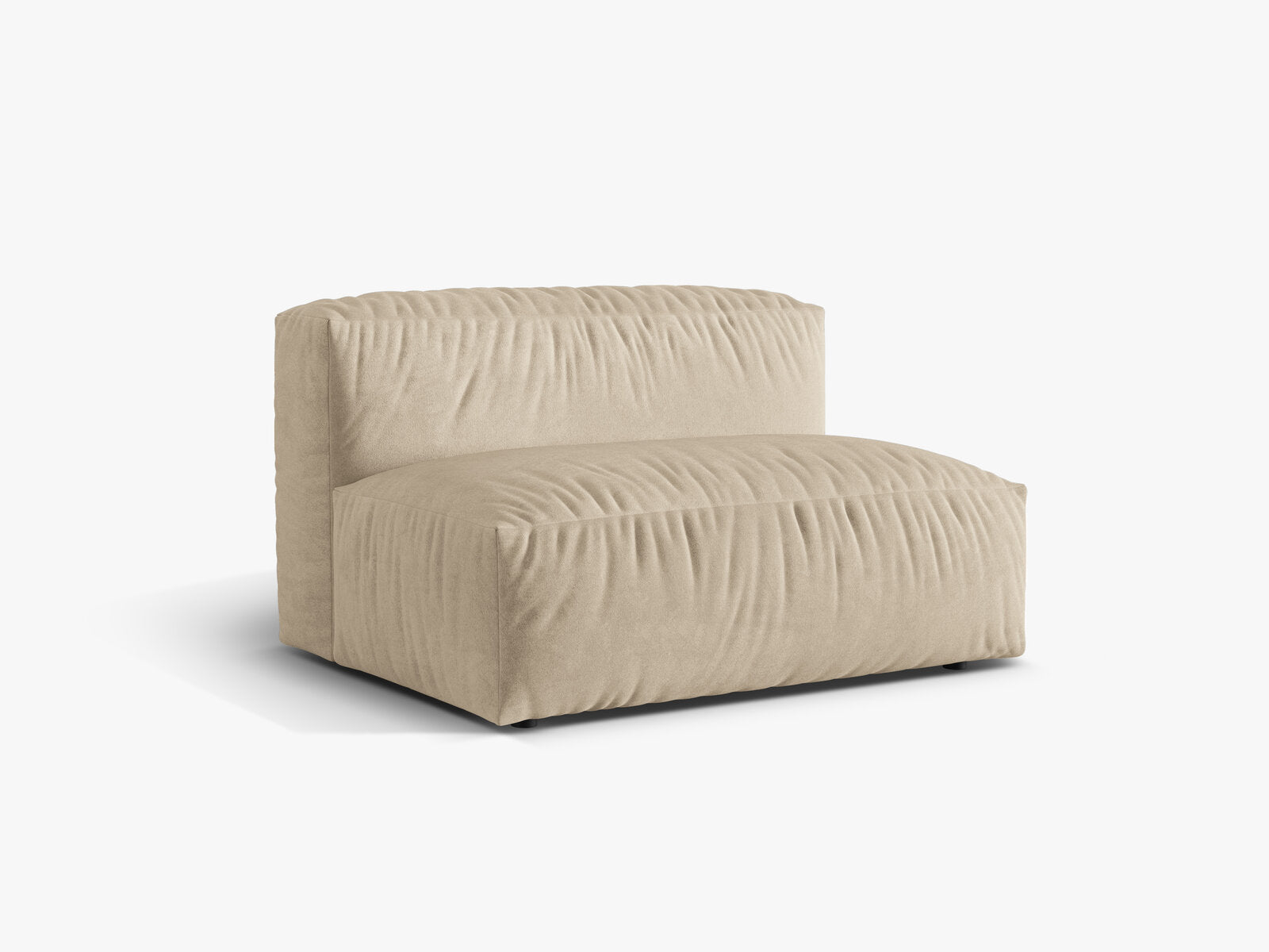 Micadoni Modul Martina 1-Sitzer Groß Samt Vogue Helles Beige