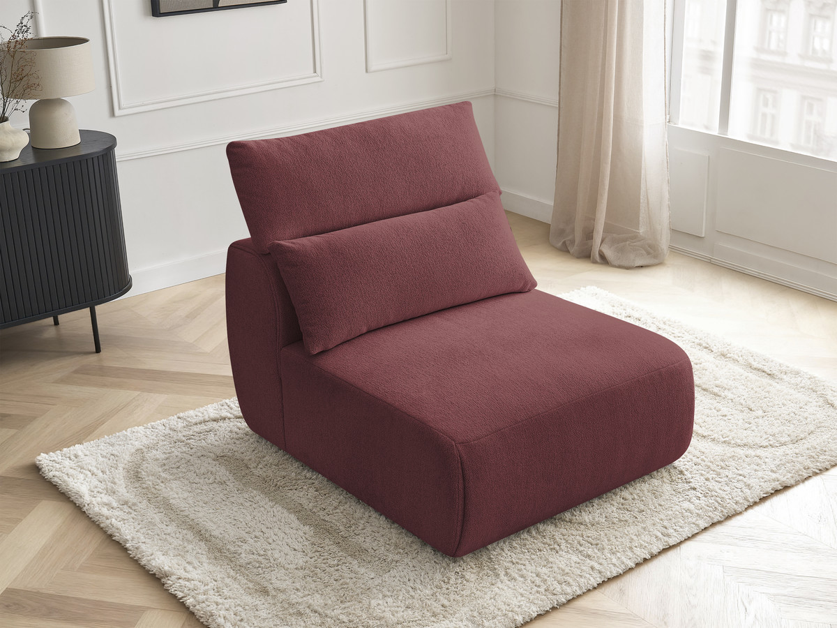 Bobochic Jana Sofamodul 1-Sitzer Melange-Stoff Rot