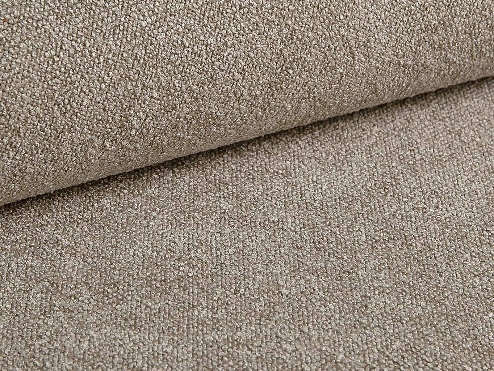 Micadoni Stauraumbett mit Kopfteil Eric with legs Boucle Sicuro Dunkelbeige 180x200
