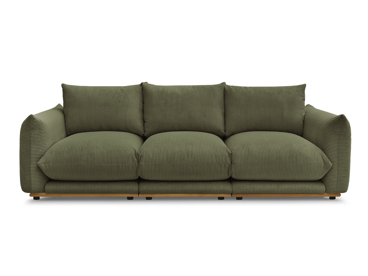 Bobochic Ernest Sofa 3-Sitzer 266 × 106 cm Cordsamt Grün