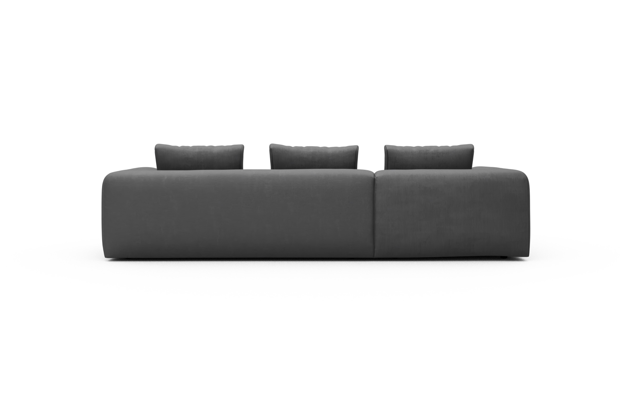 Ecksofa Fred Chaiselongue links mit 2,5-Sitzer Cordufine-Grey