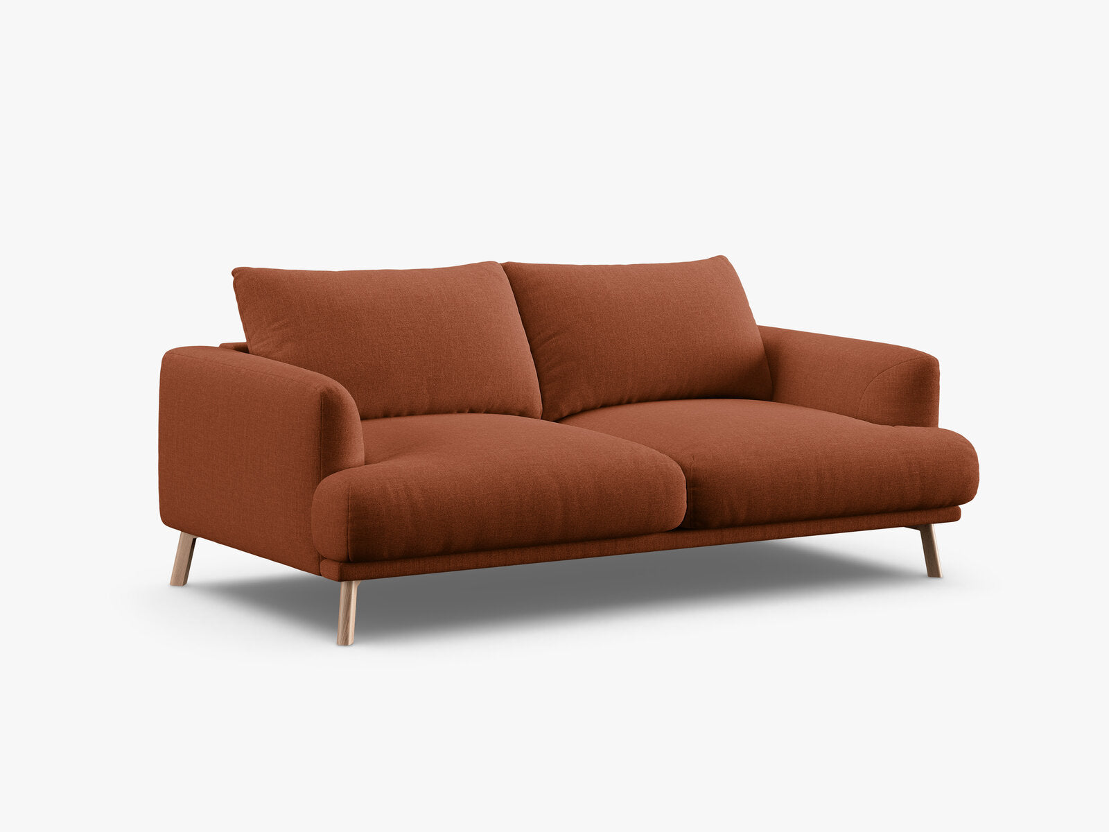 Micadoni Sofa Naomi 2-Sitzer Strukturierter Stoff Liberty Ziegel